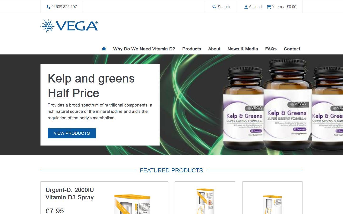 Vega Nutritionals Website