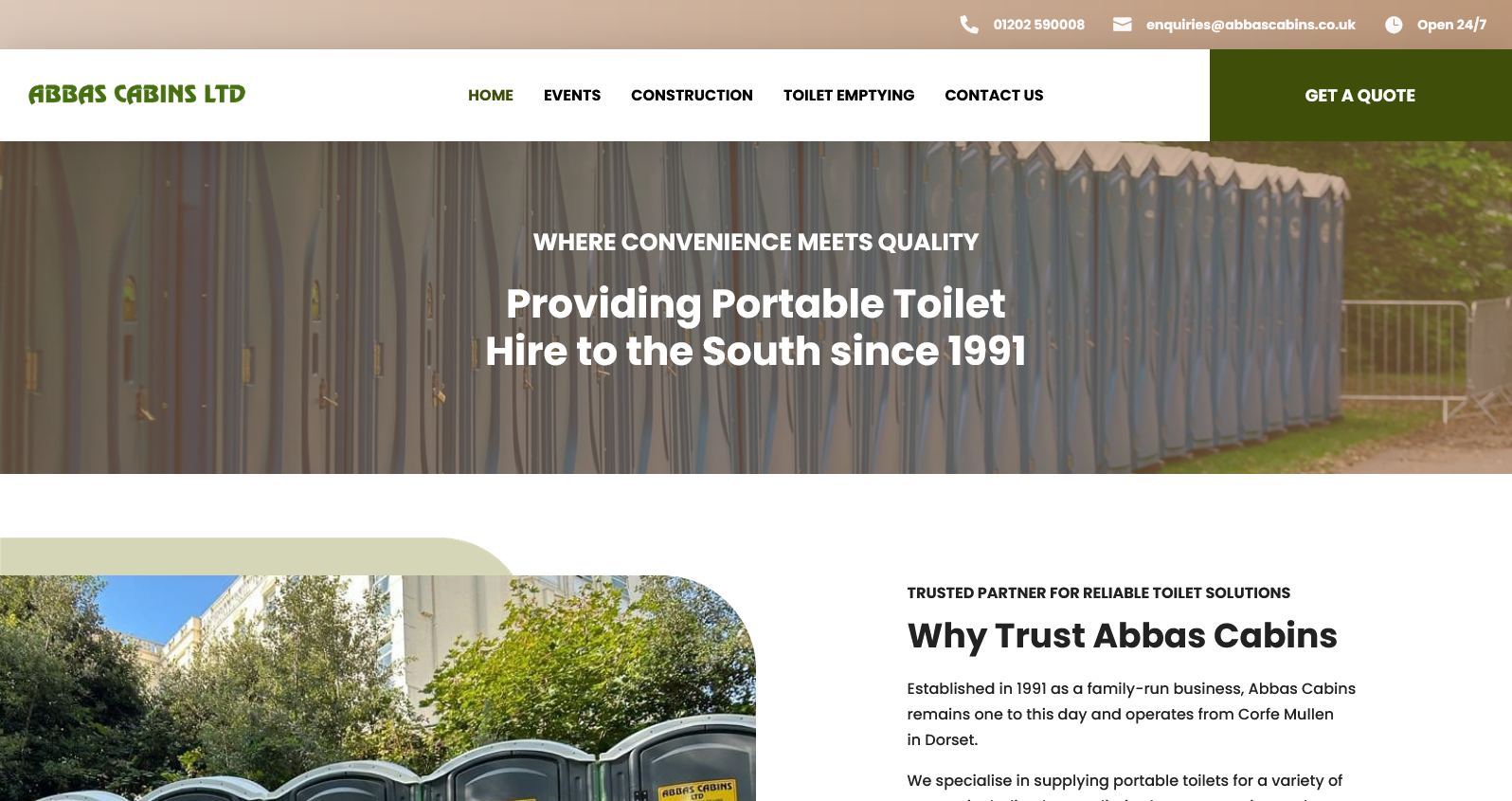 Abbas Cabins Ltd Website