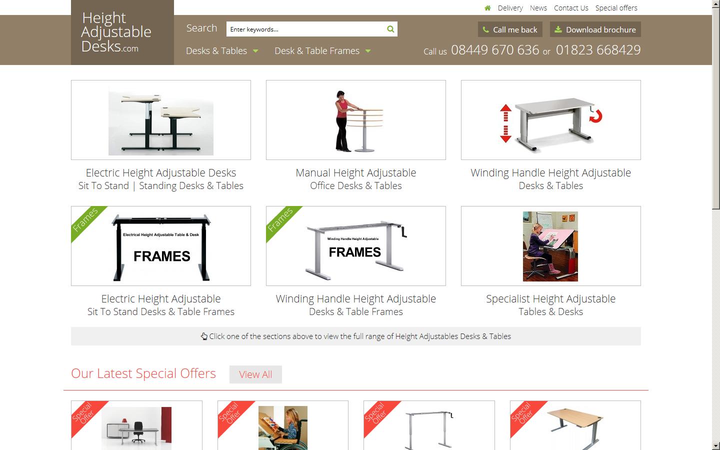 Height Adjustable Desks Website