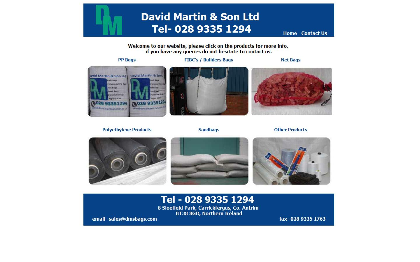 David Martin & Son Ltd Website