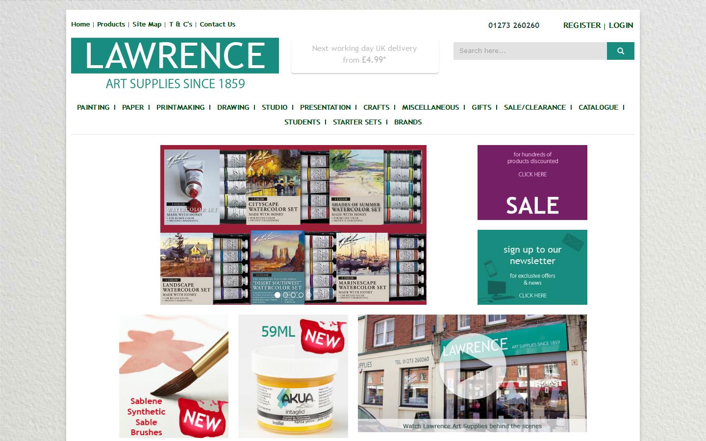 Lawrence Art Supplies Website