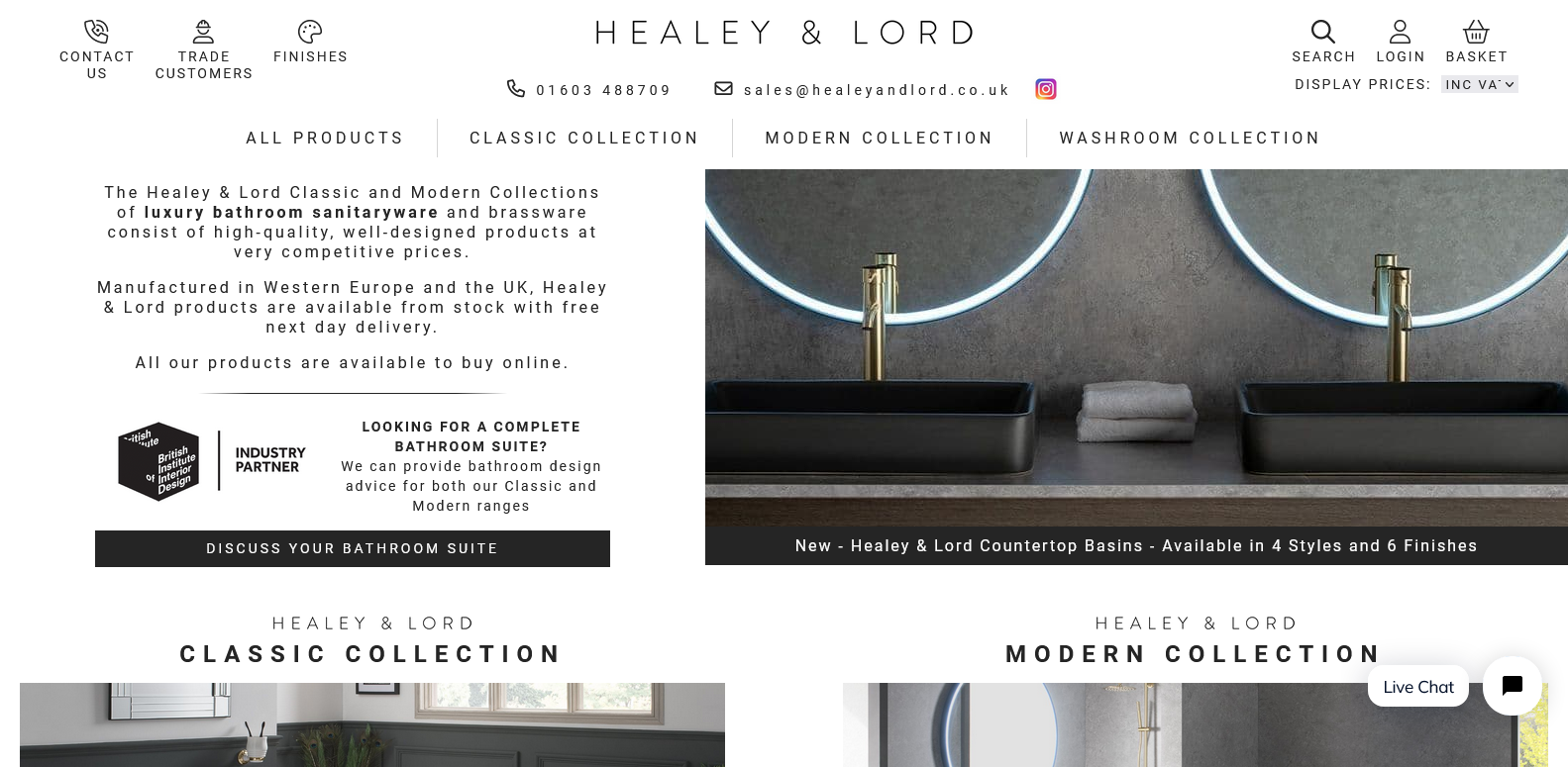 Healey & Lord Ltd Website