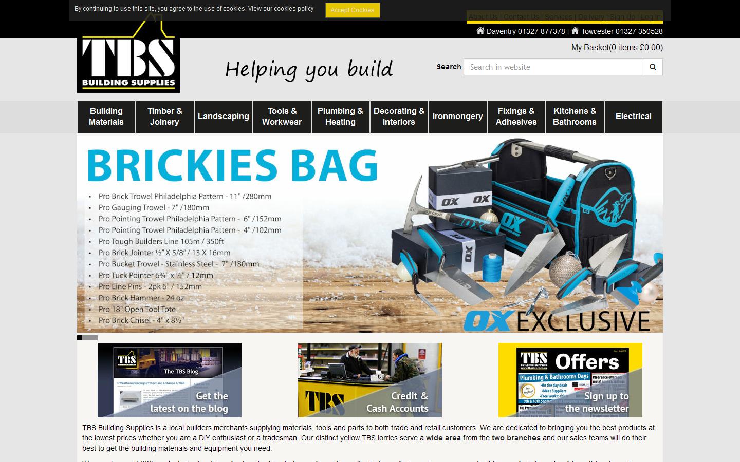 Towcester Building Supplies Ltd Website