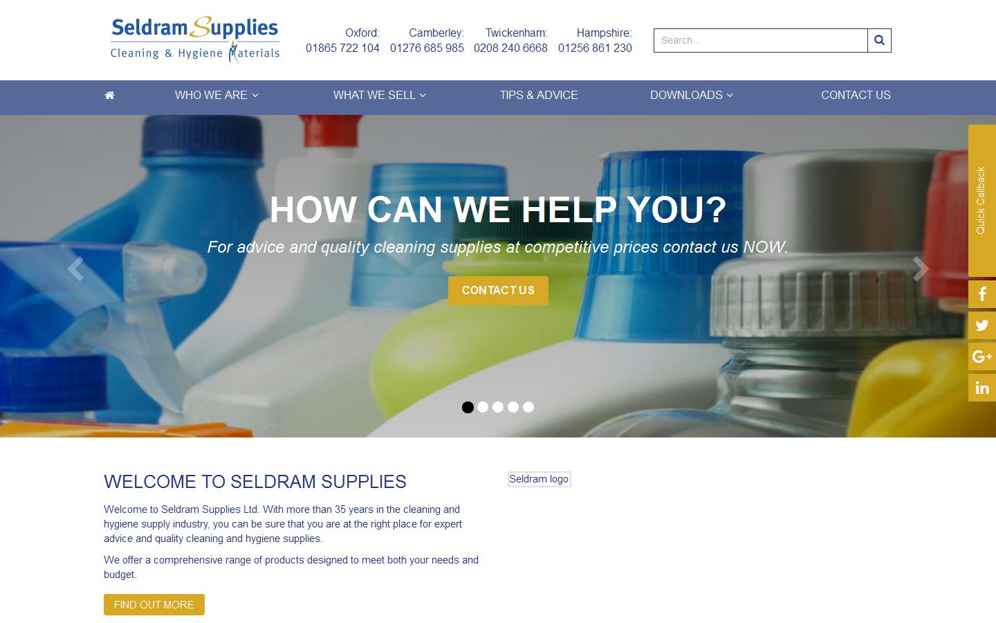 Seldram Supplies Website