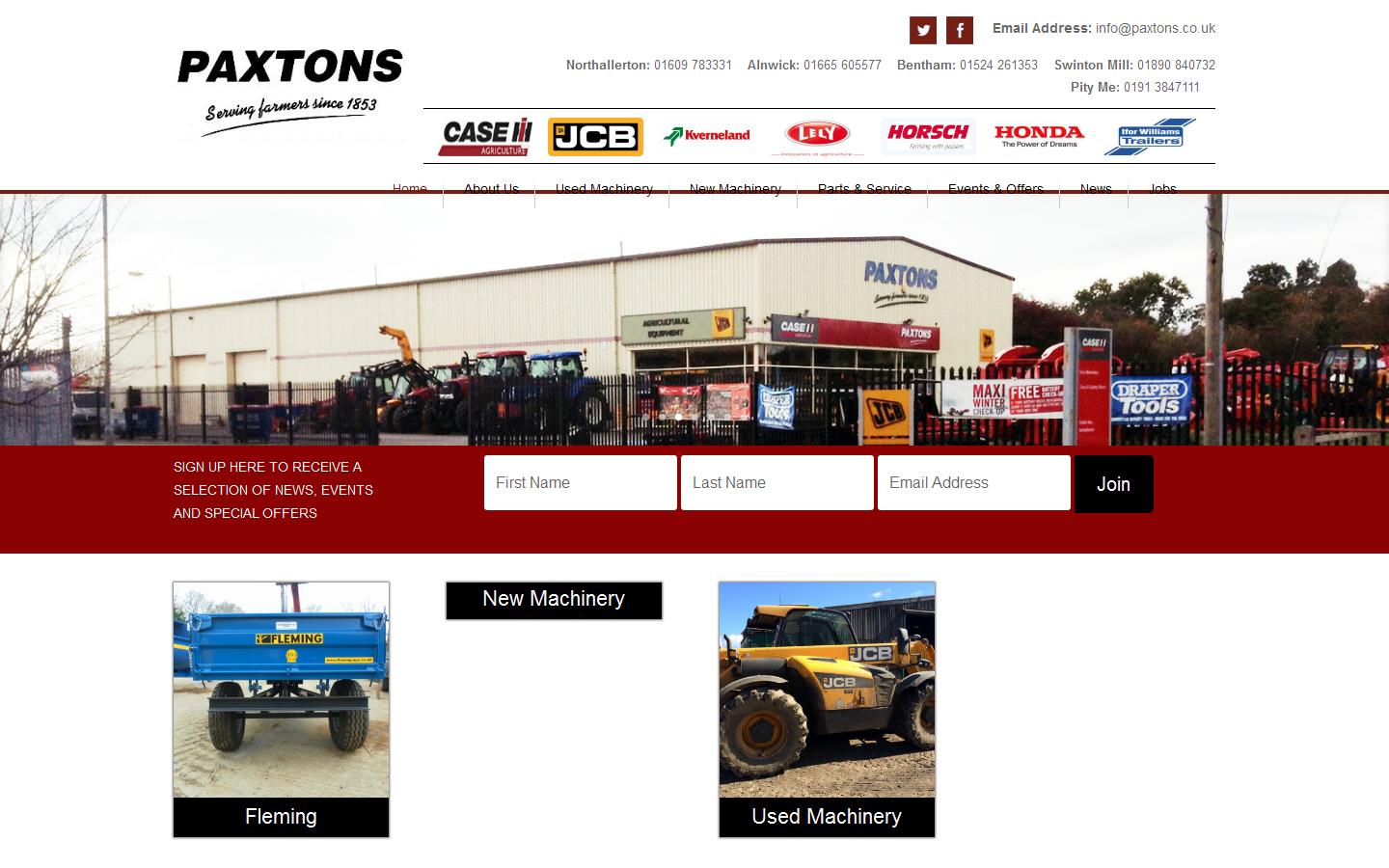 Paxtons Website