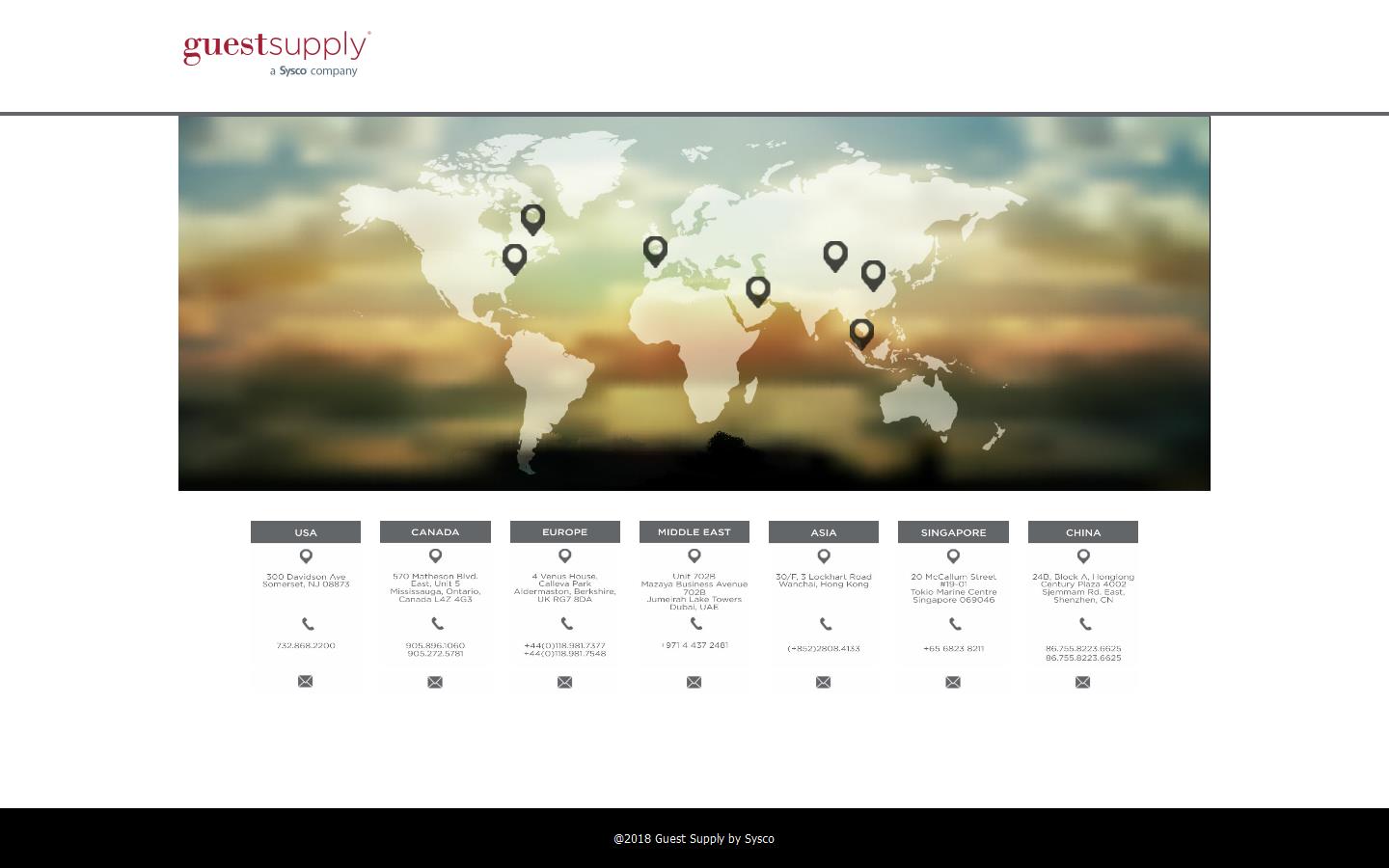 Sysco Guest Supply Europe Website