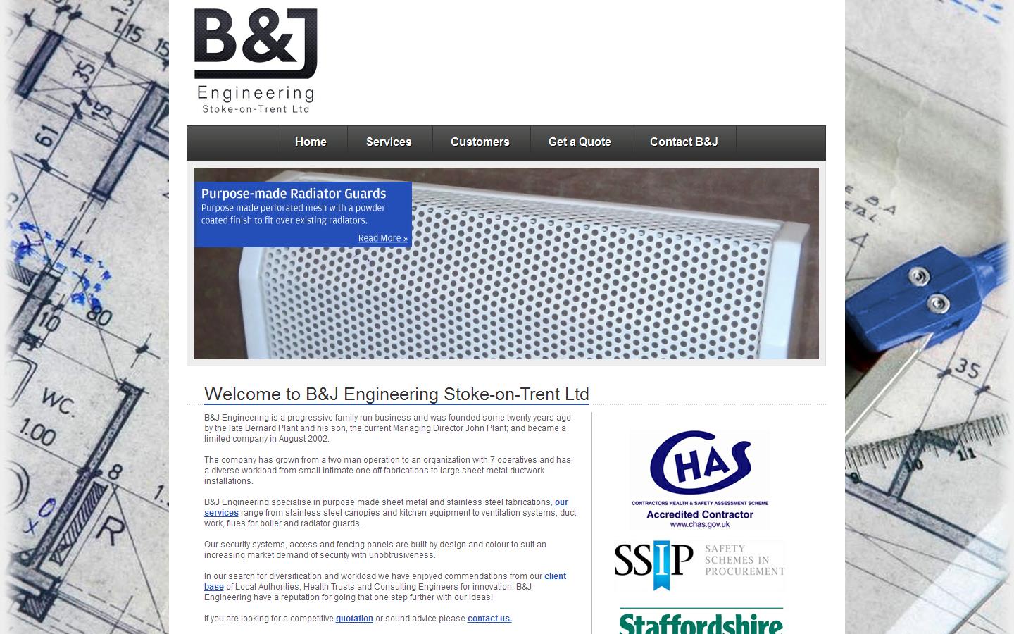 B & J Engineering Ltd Website