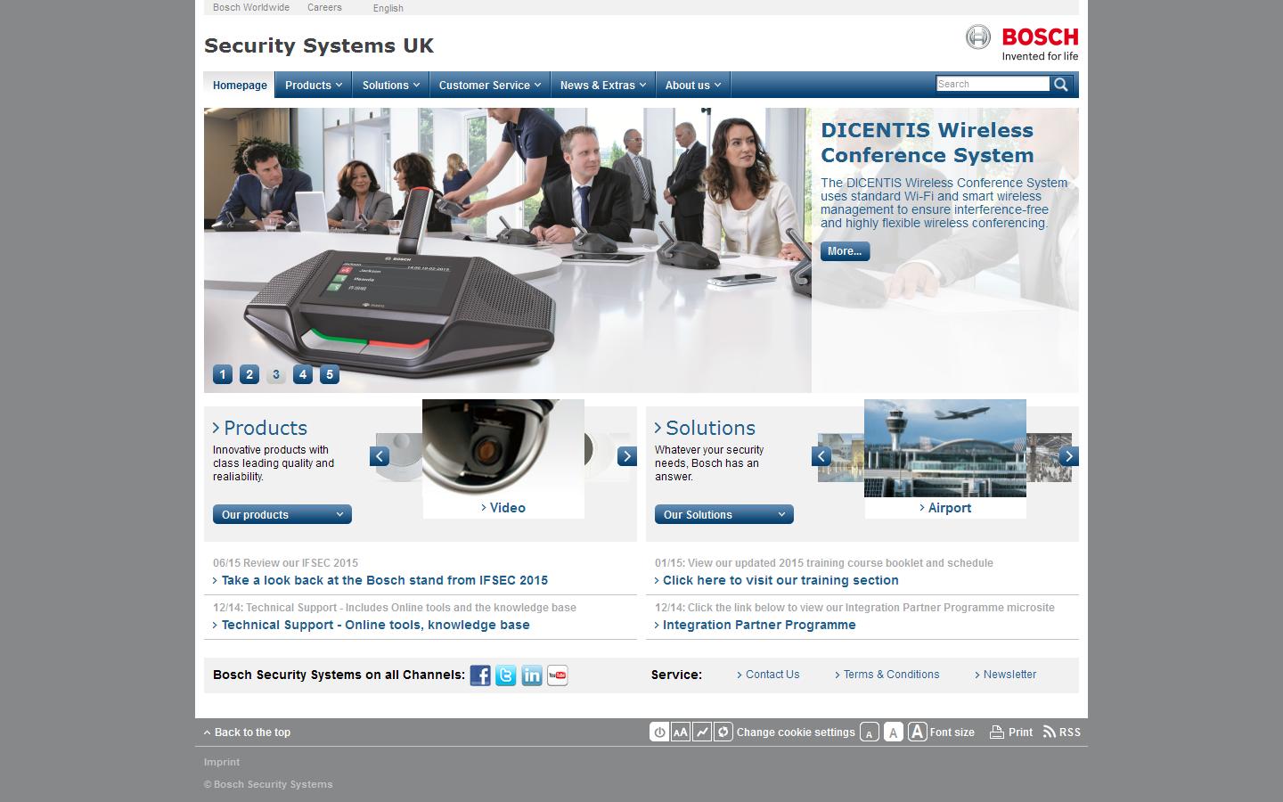 Bosch Security Systems Ltd Website