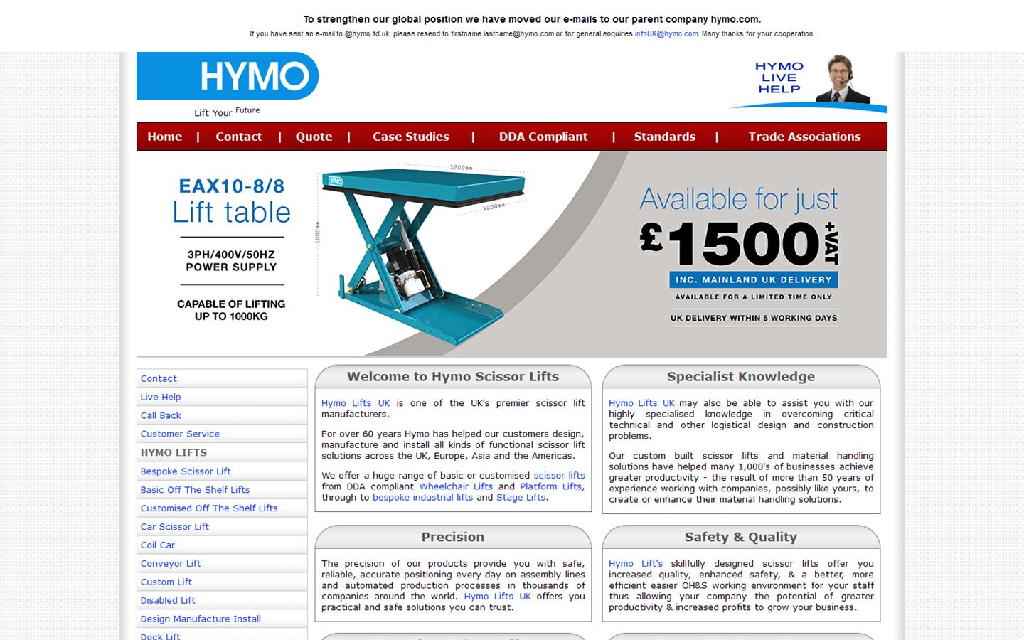 Hymo Ltd Website