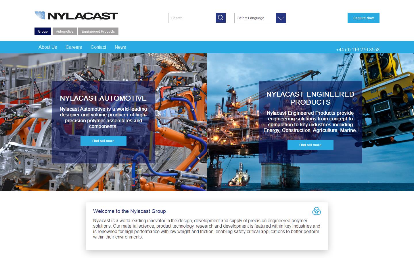 Nylacast Oilon Ltd Website