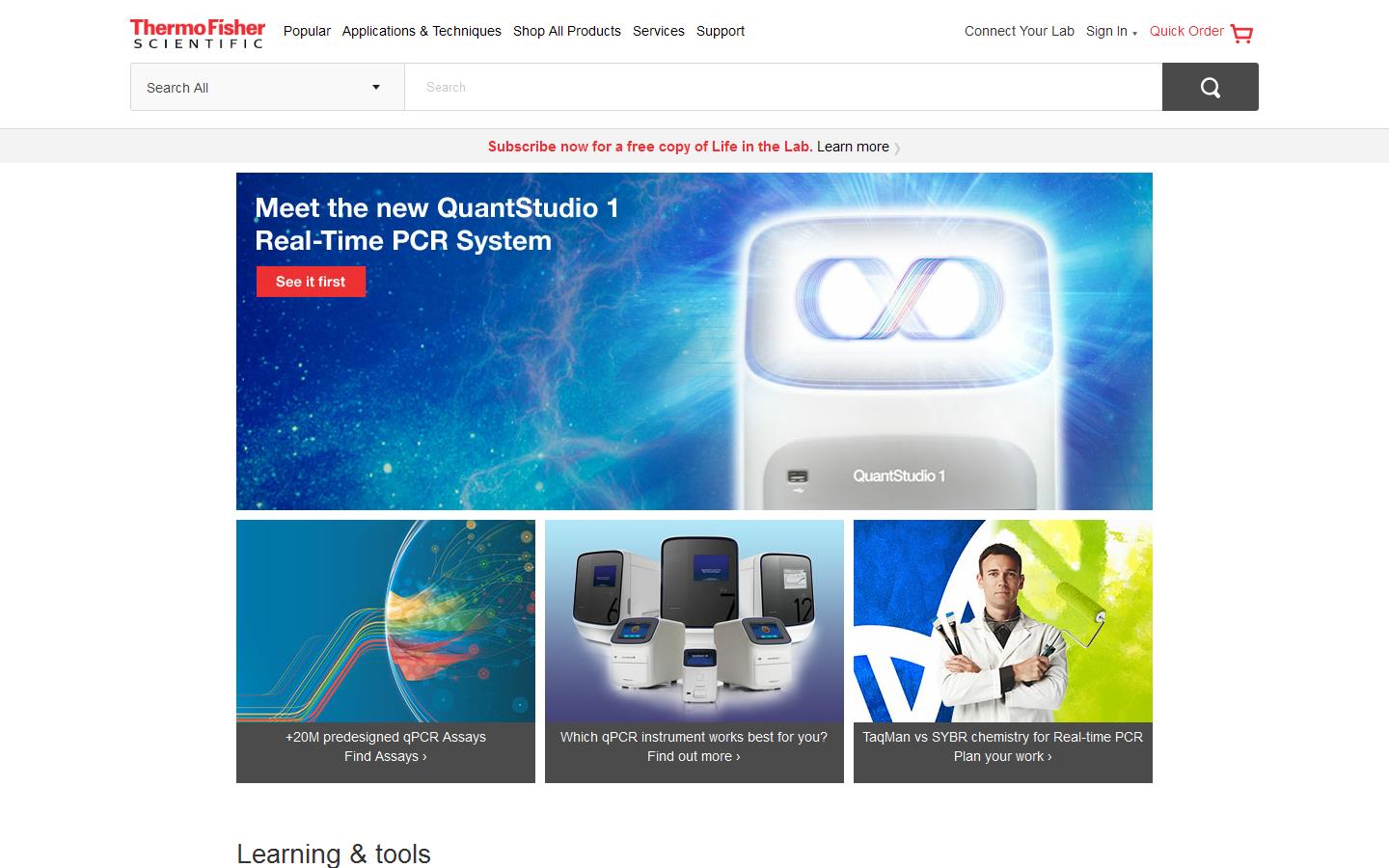 Thermo Fisher Scientific Website