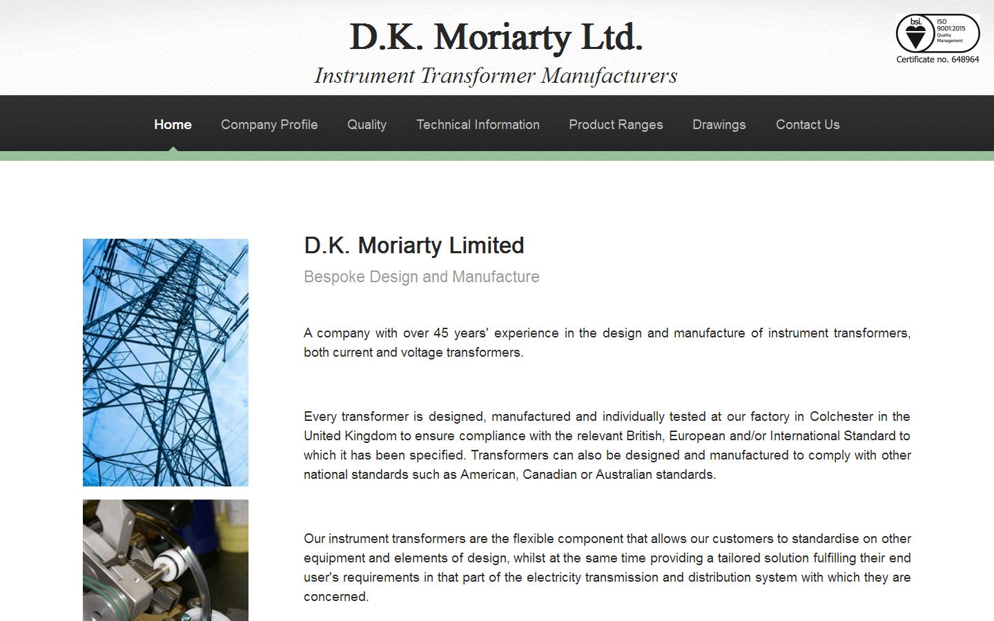 D K Moriarty Ltd Website