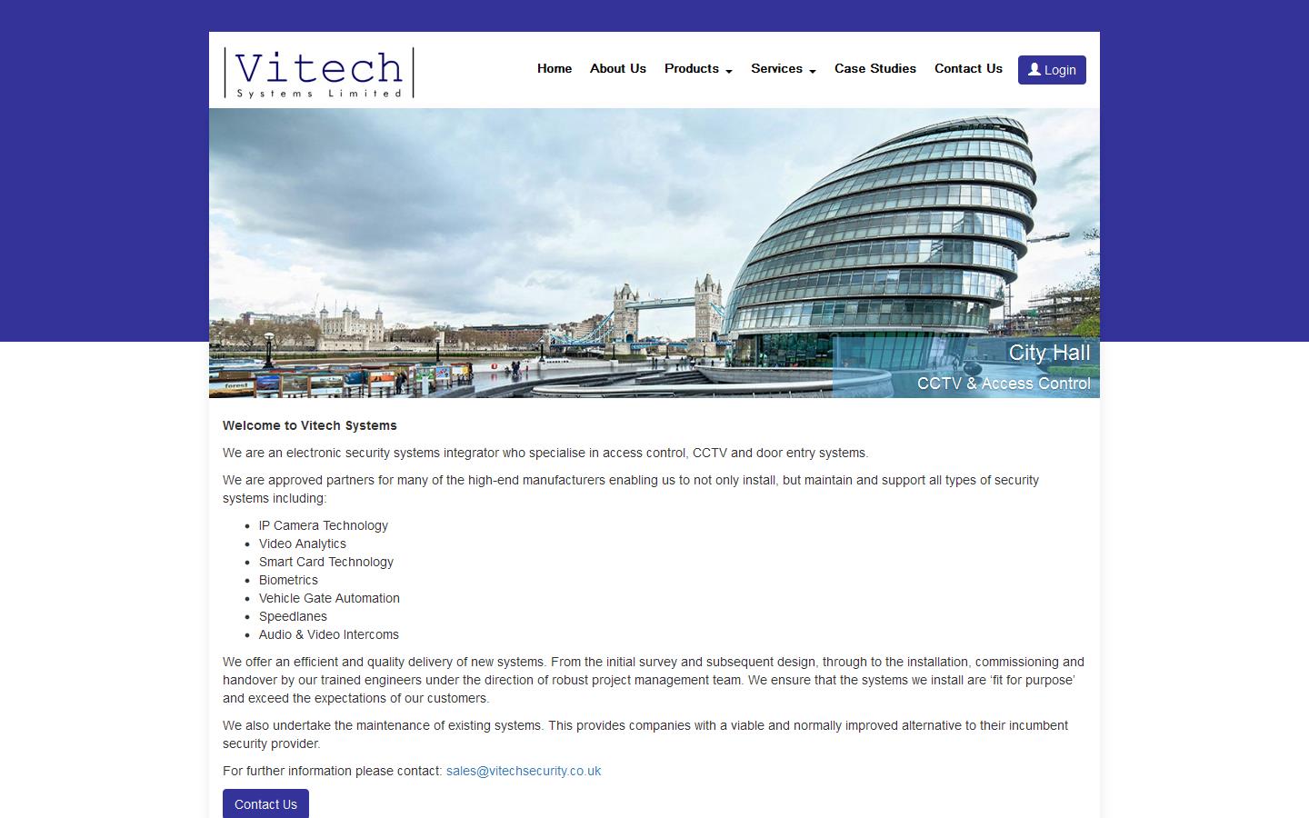 Vitech Security System Ltd Website