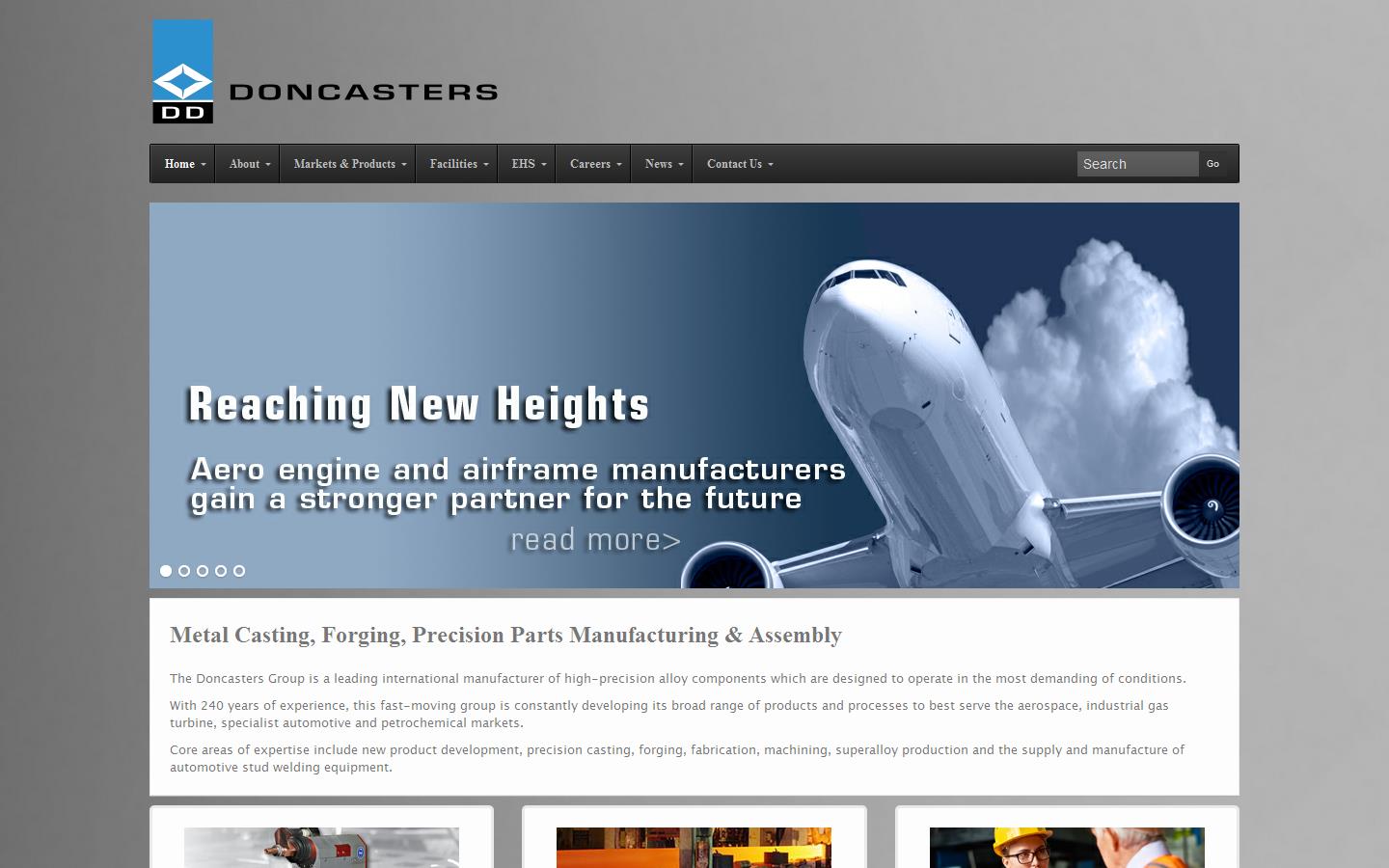 Doncasters Paralloy Website