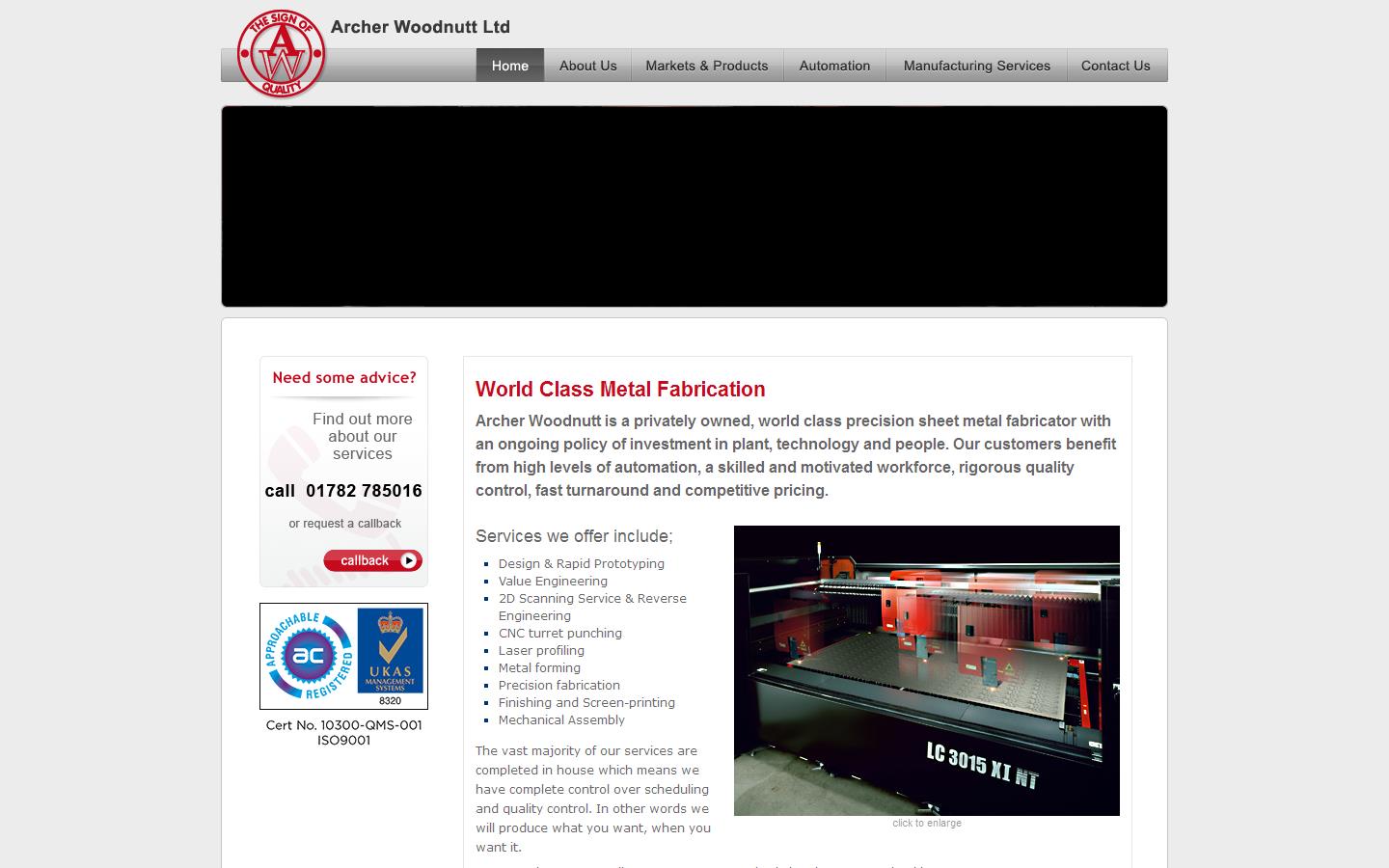 Archer Woodnutt Ltd Website