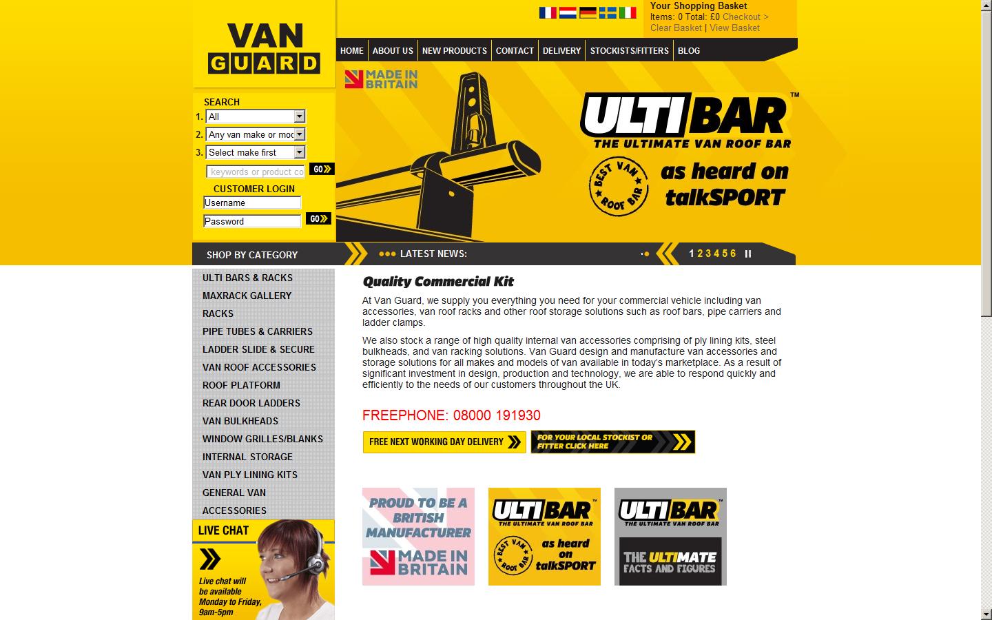 Van Guard Accessories Ltd Website