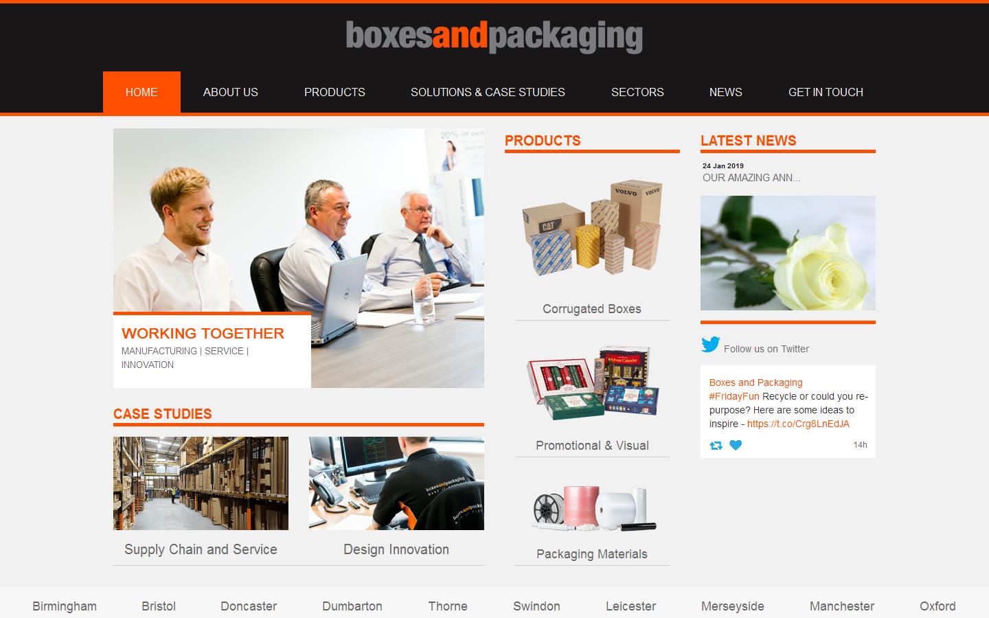 Boxes & Packaging Website