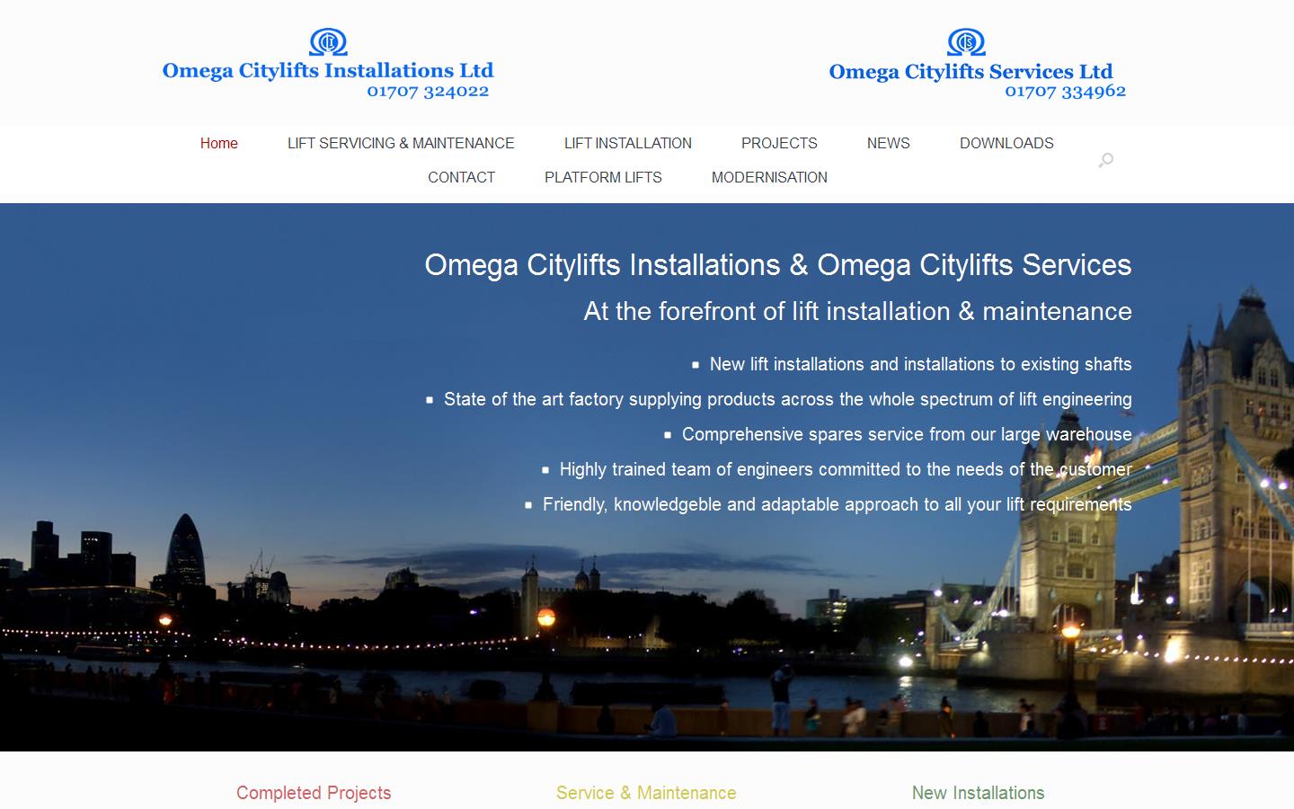 Omega Citylifts Services Ltd Website