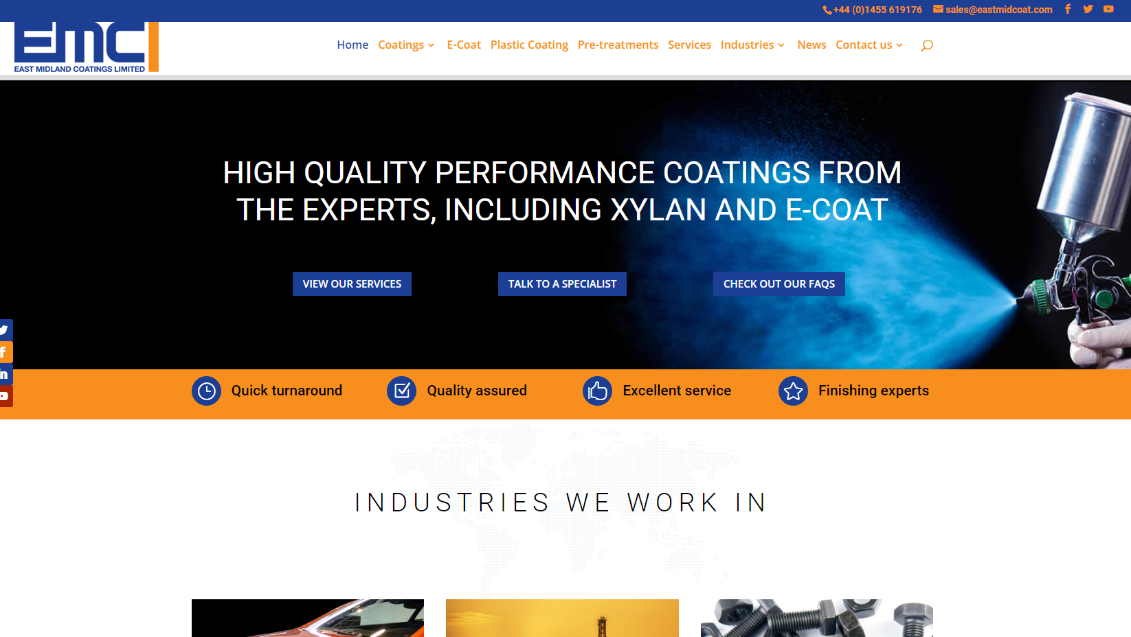 East Midland Coatings Website