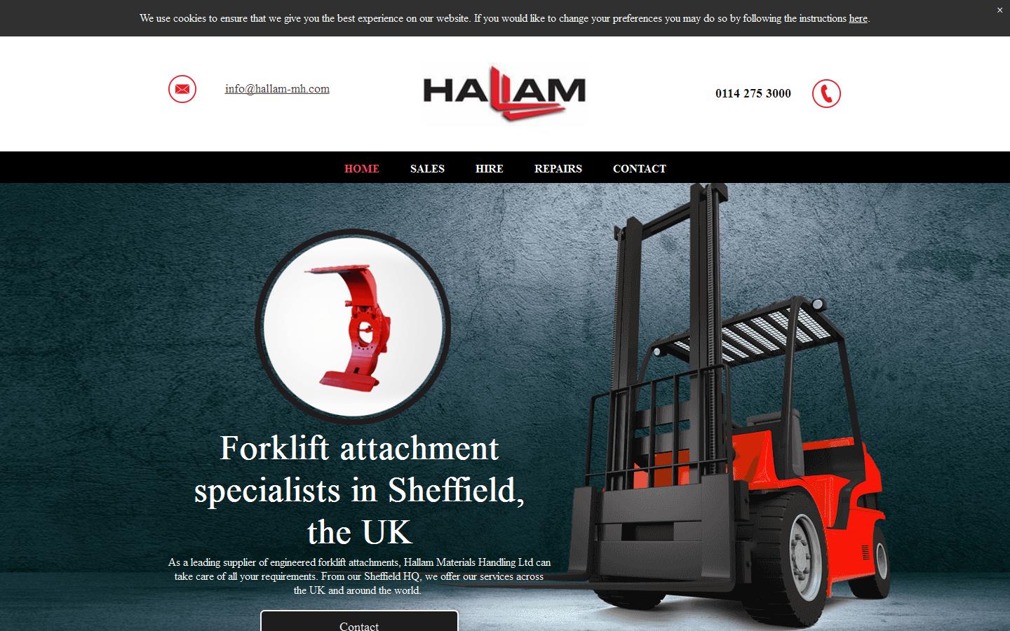 Hallam Materials Handling Ltd Website