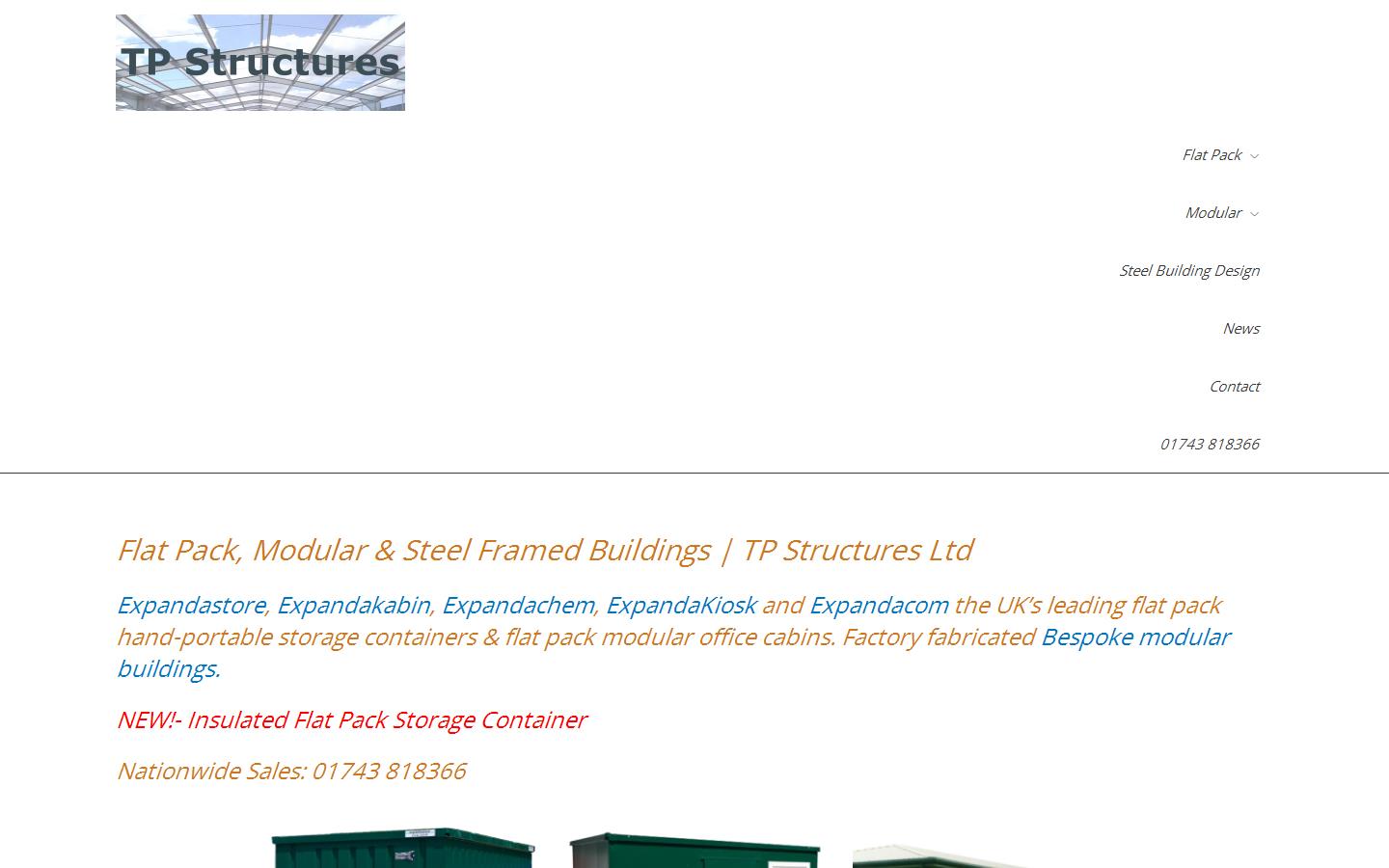 TP Structures Ltd Website