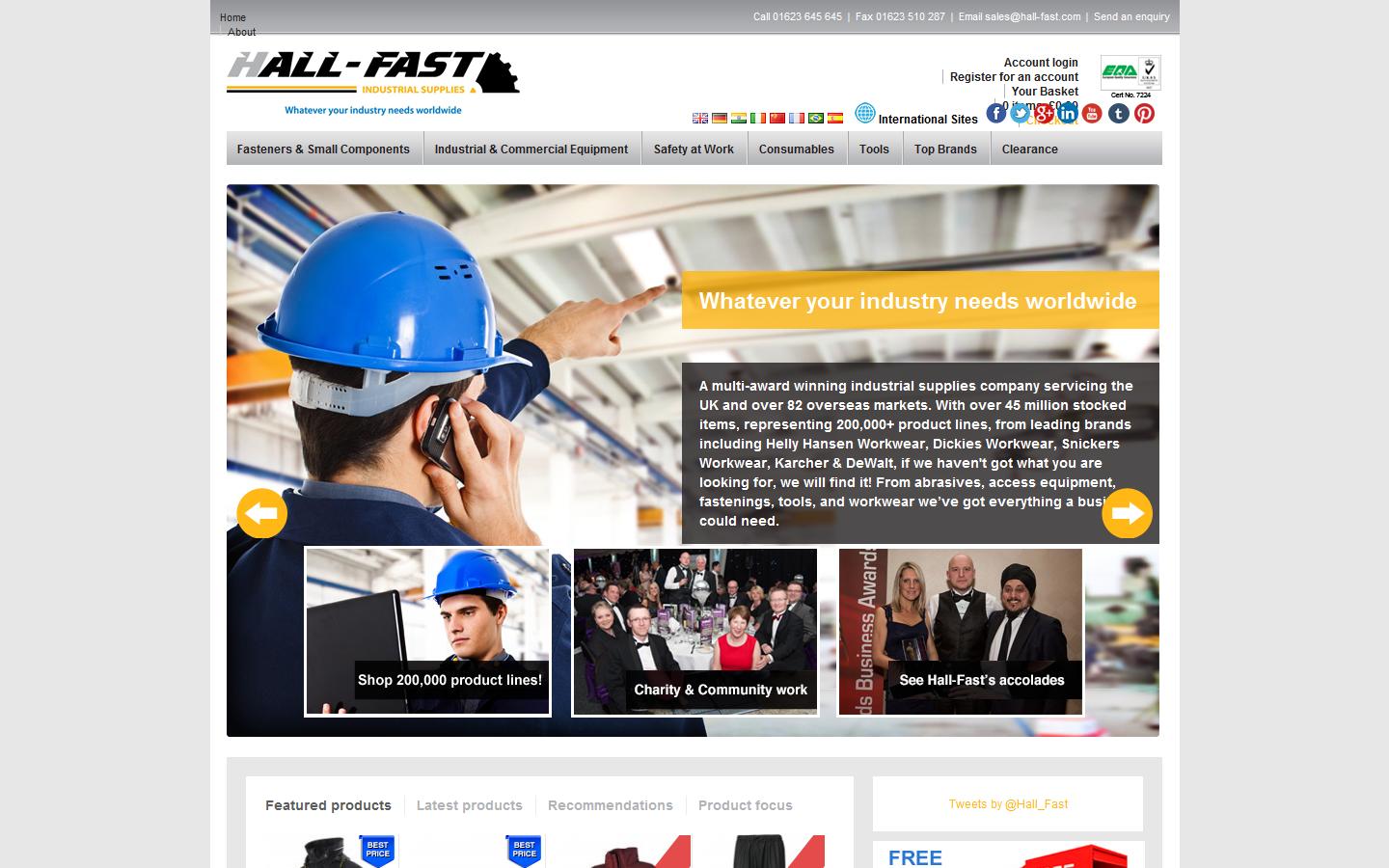 Hall-fast Industrial Supplies Ltd Website