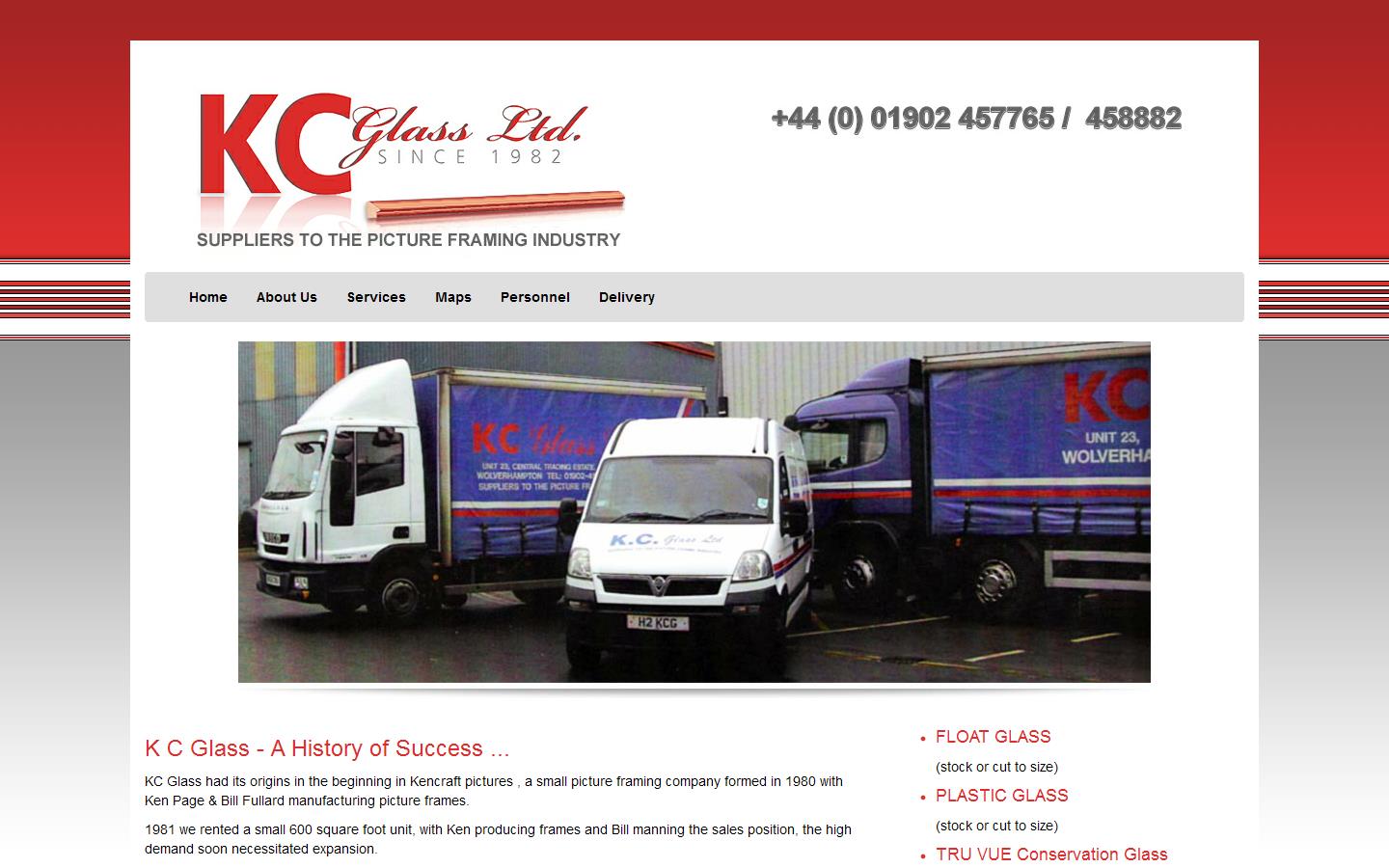 K C Glass Ltd Website