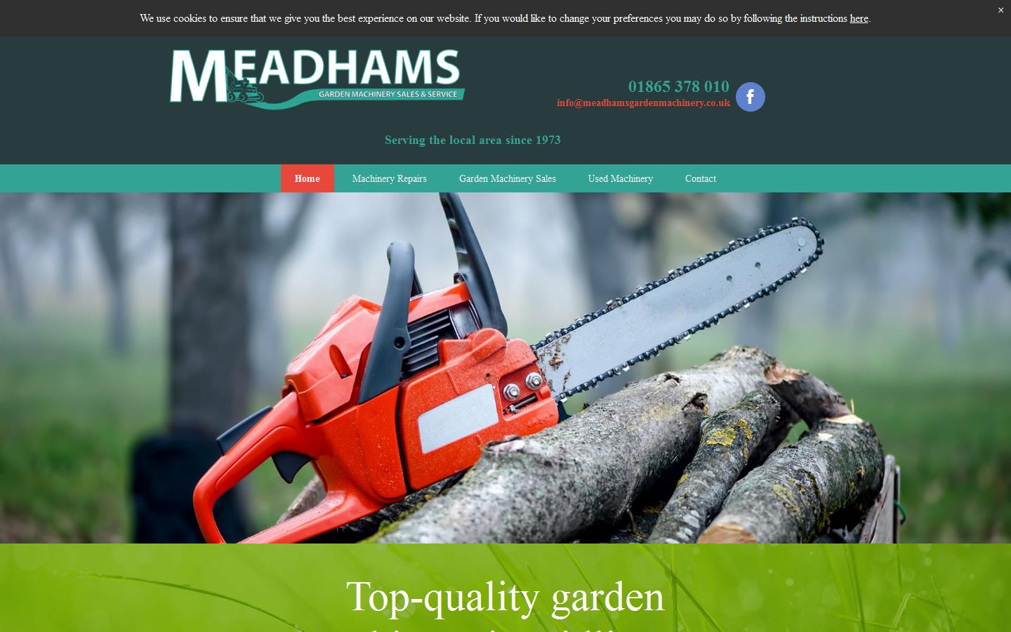 Meadhams Garden Machinery Website