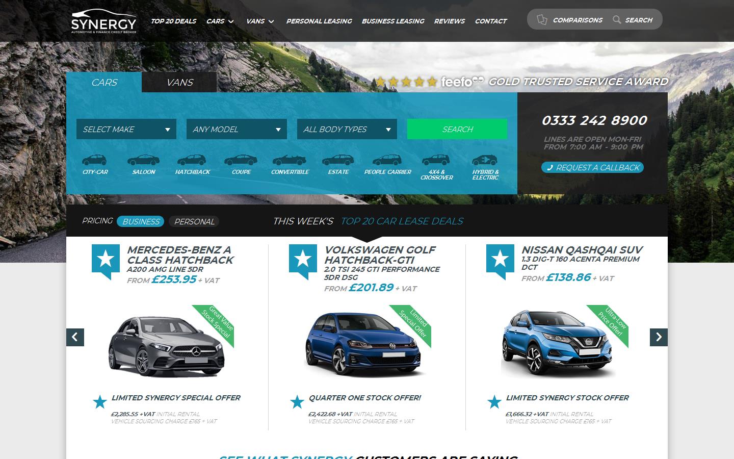 Synergy Car Leasing Website