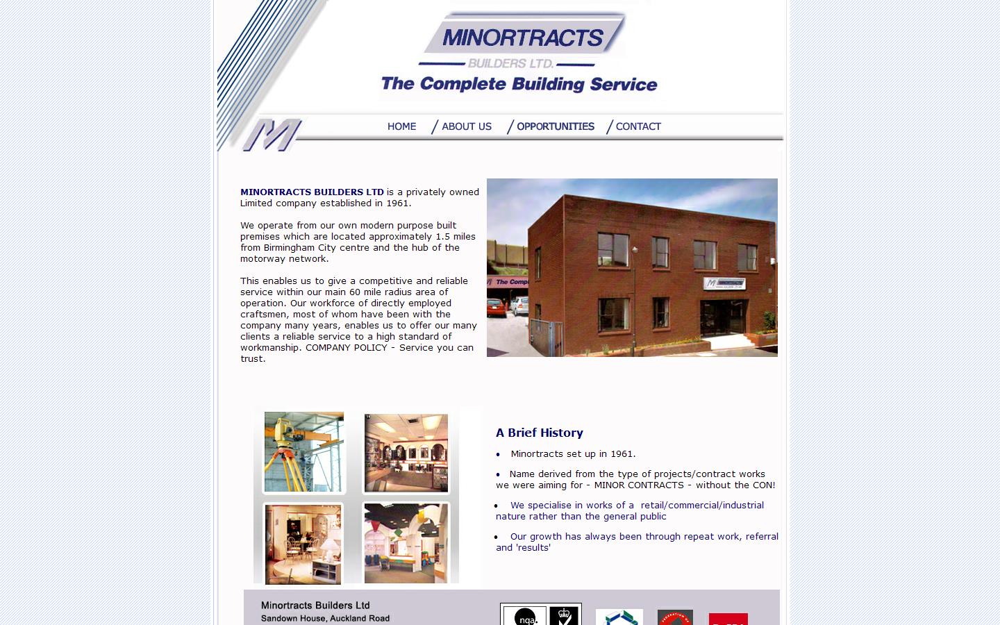 Minortracts Builders Ltd Website