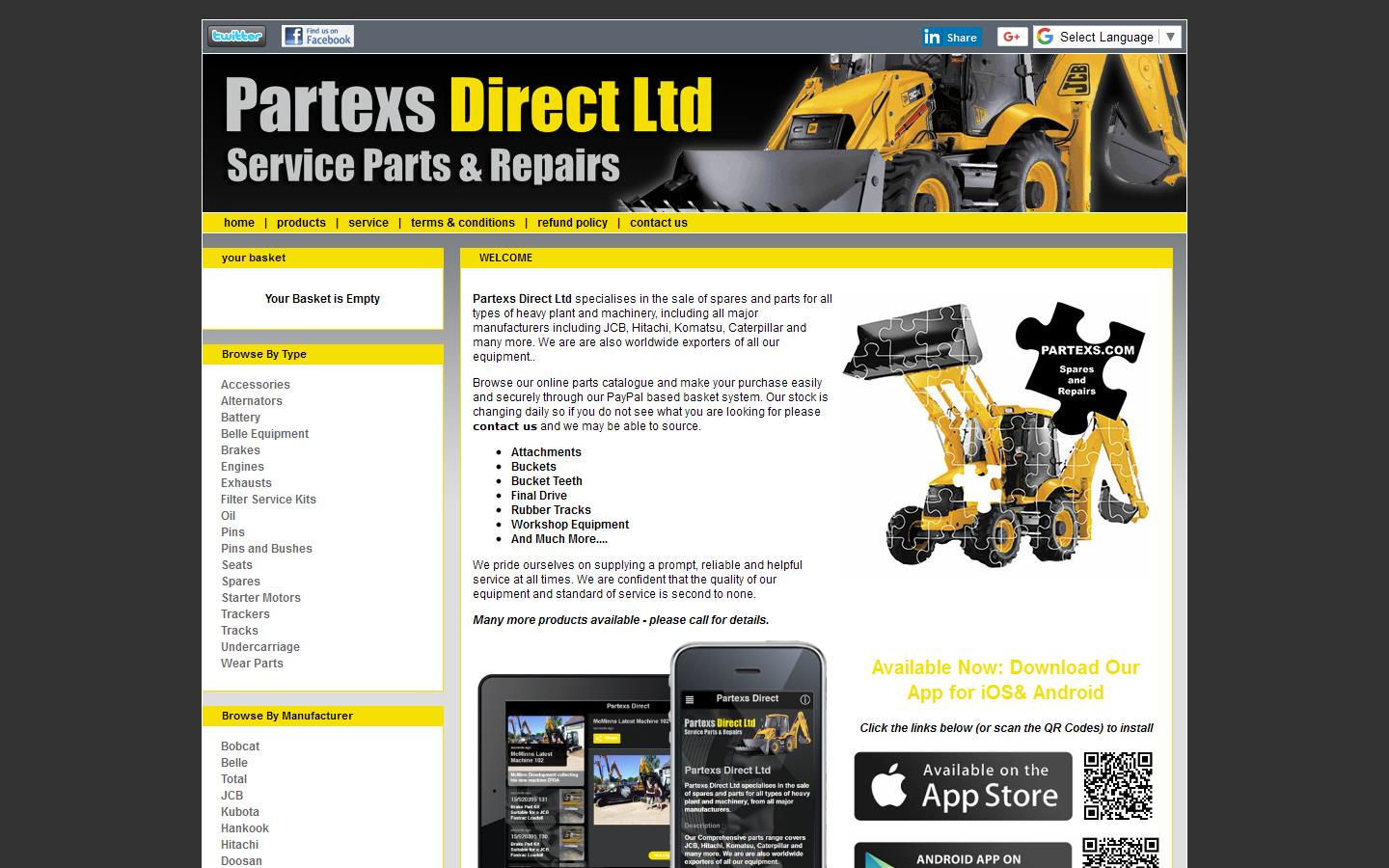 Partexs Direct Ltd Website