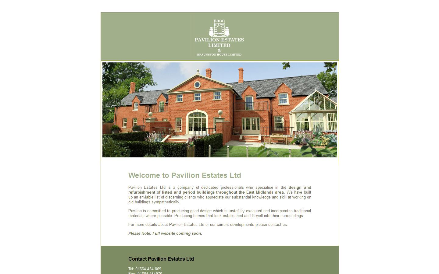 Pavilion Estates Ltd Website