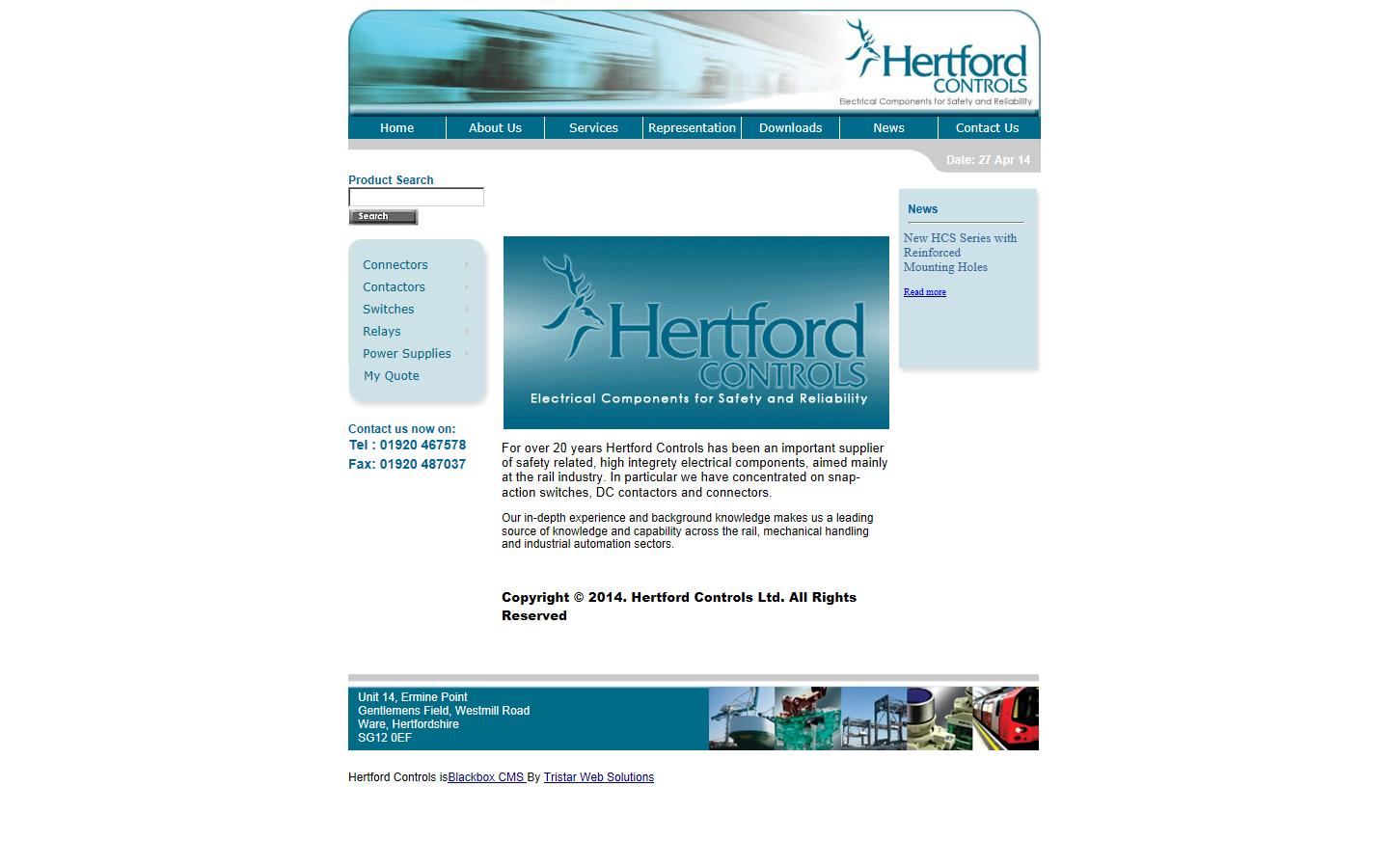 Hertford Controls Ltd Website