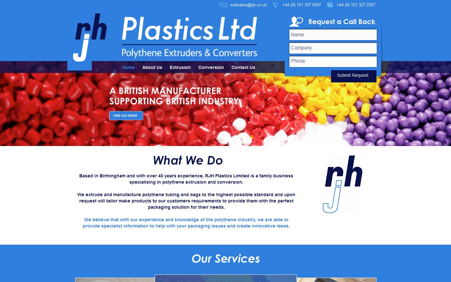 RJH Plastics Ltd Website