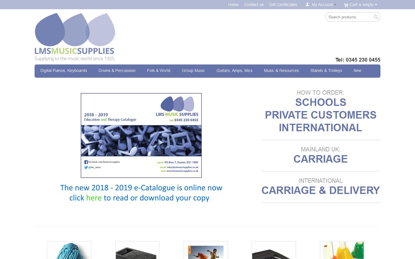 L M S Music Supplies Website