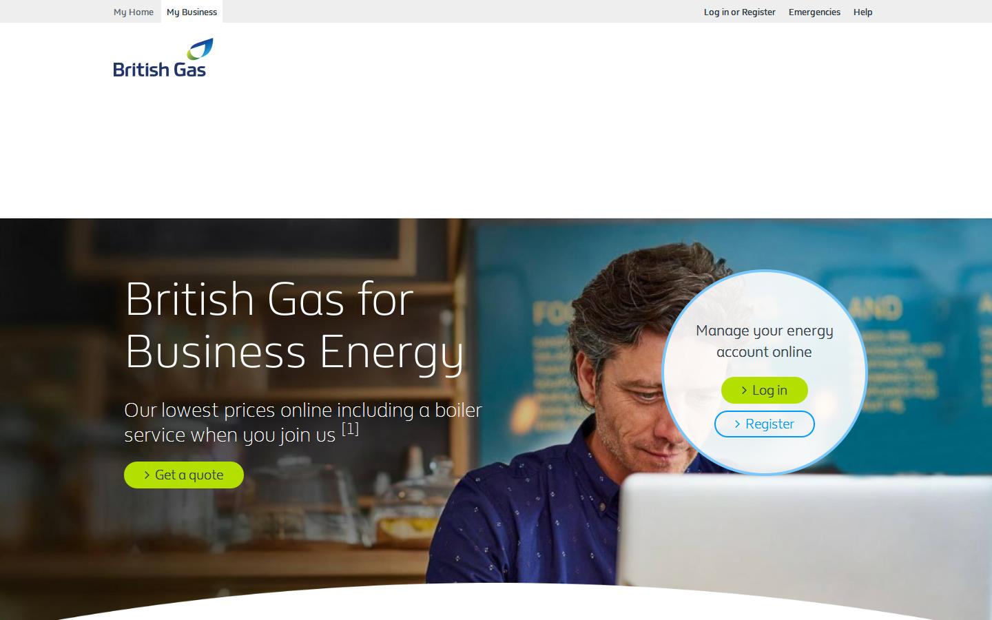 British Gas Website