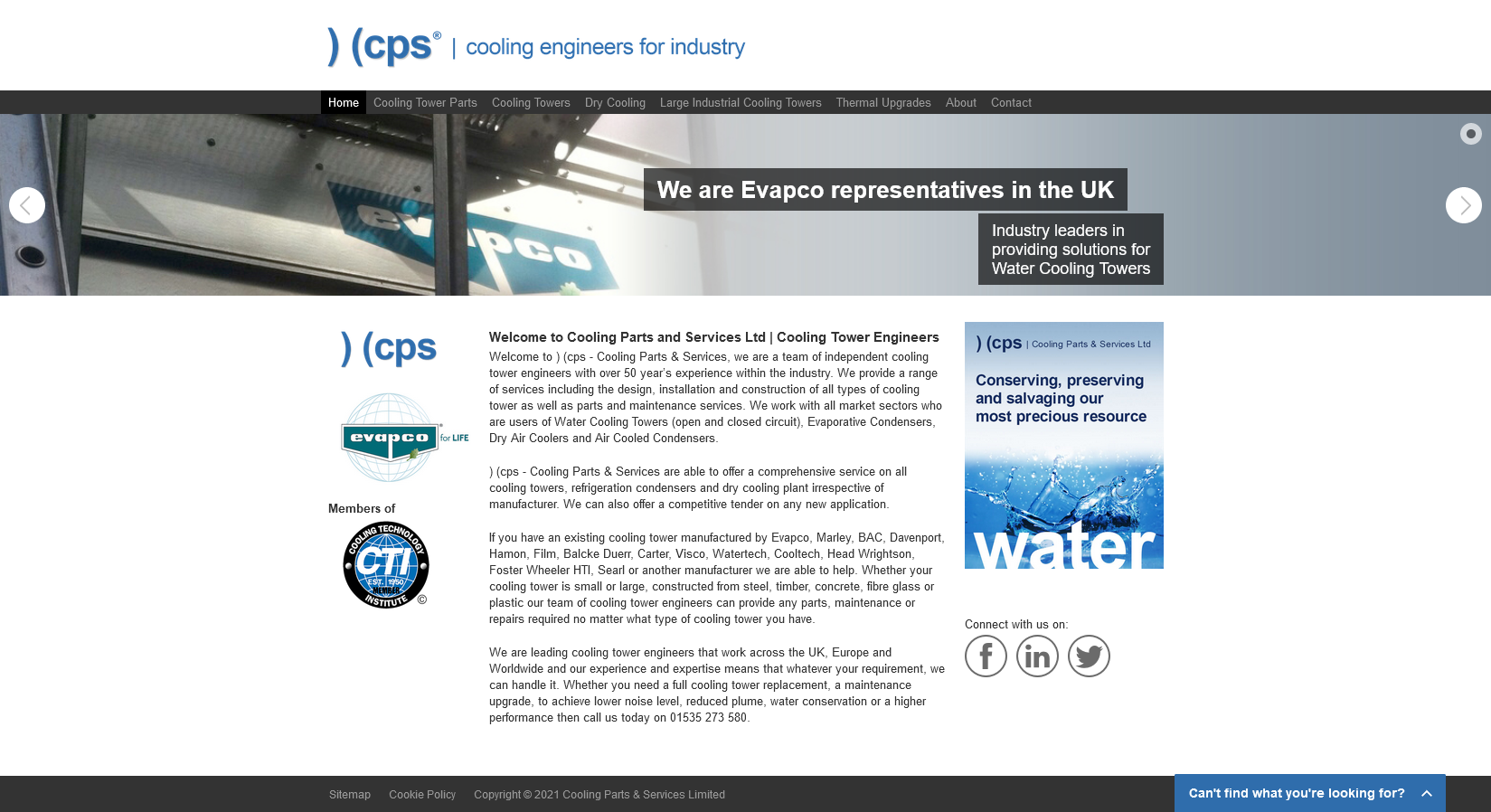 Cooling Parts & Services Ltd Website