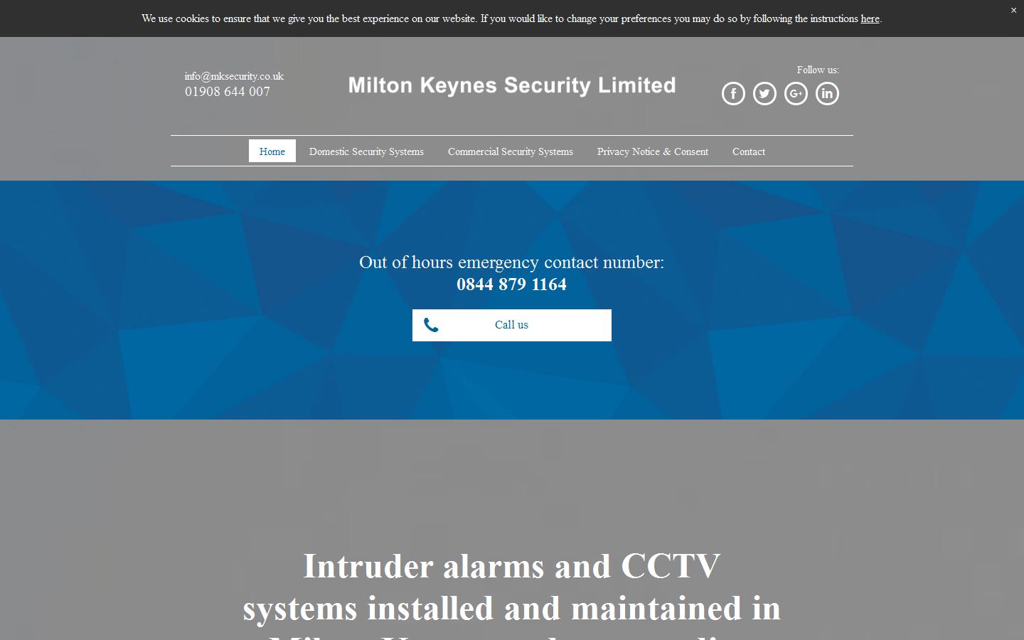 M K Security Ltd Website