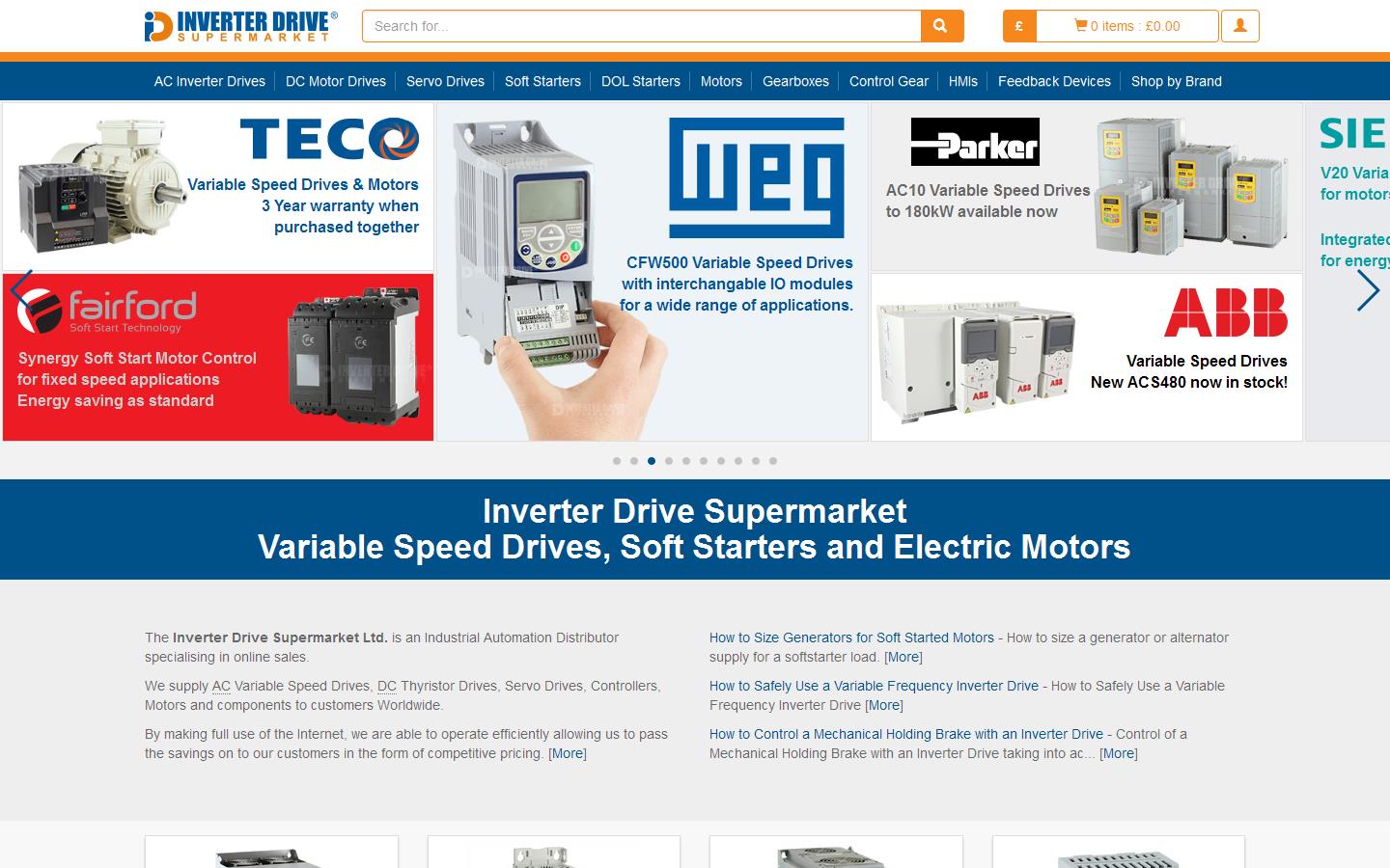 Inverter Drive Supermarket Website