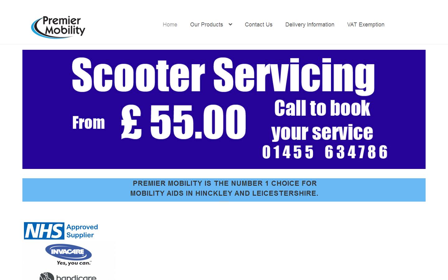 Premier Mobility UK Ltd Website