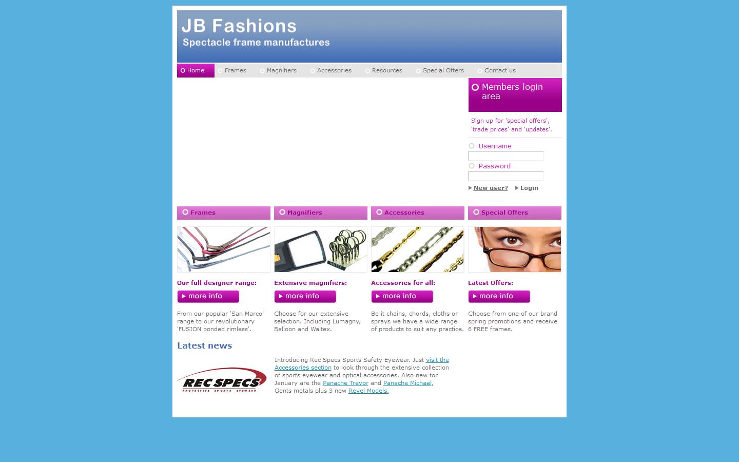 J B Fashions Website