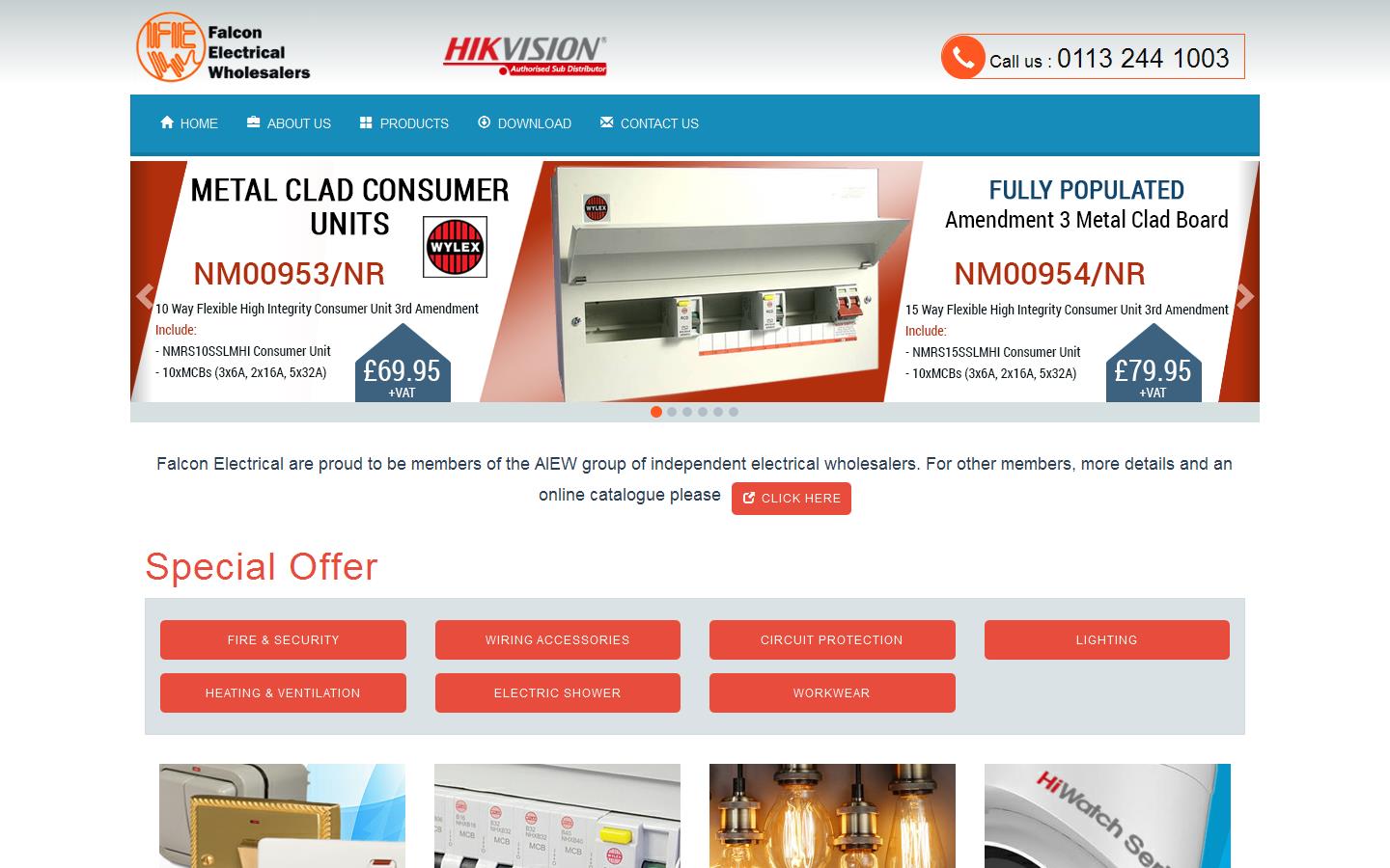 Falcon Electrical Wholesalers Ltd Website