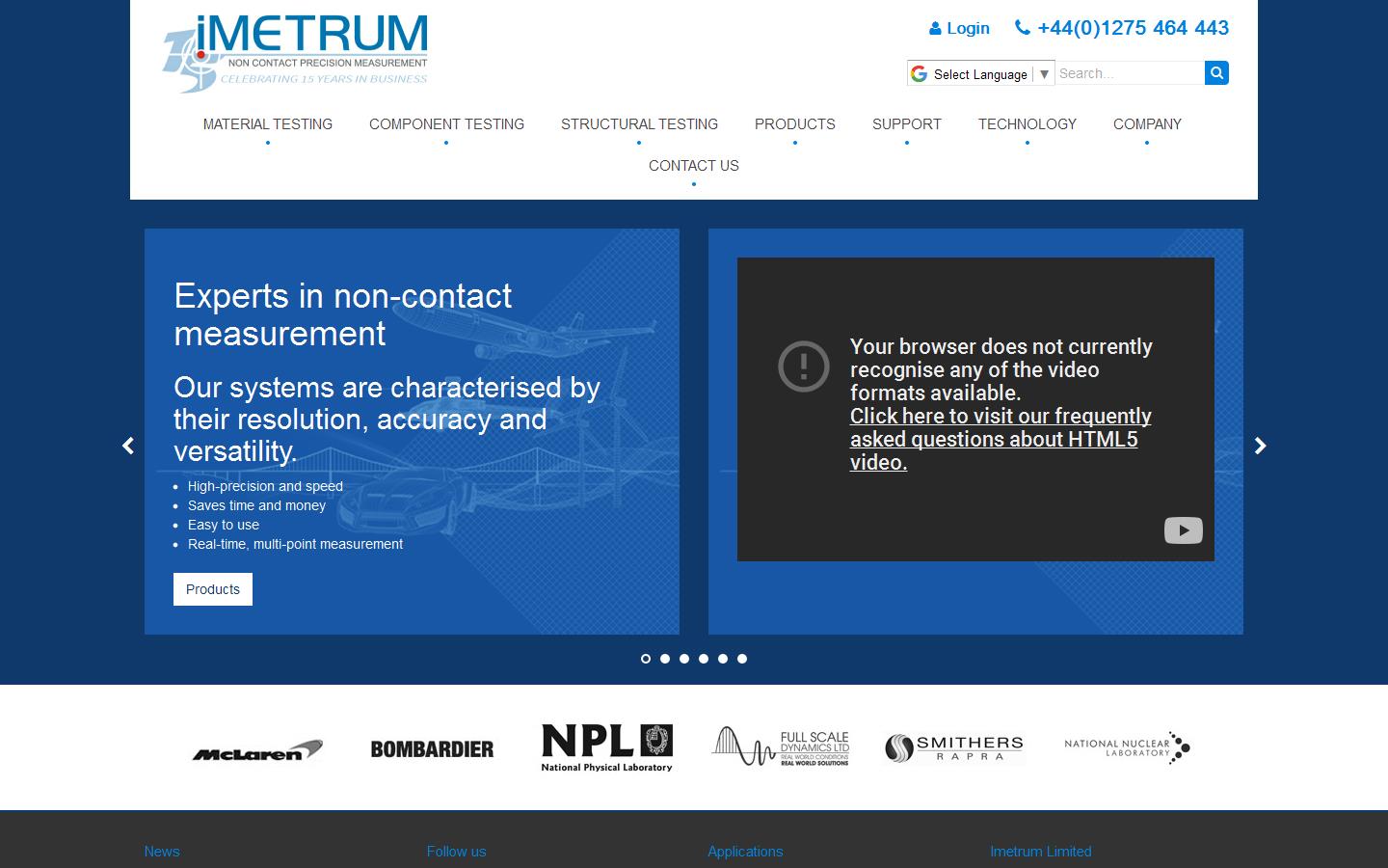 Imetrum Website