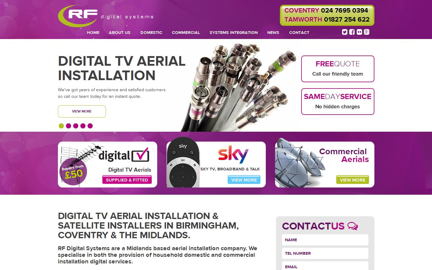 R F Digital Systems Ltd Website