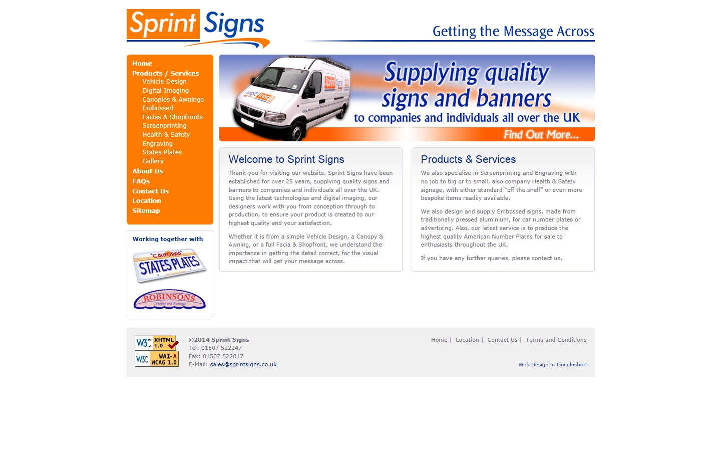 Sprint Signs Ltd Website