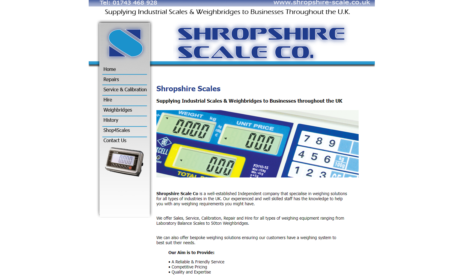 Shropshire Scale Co Ltd Website