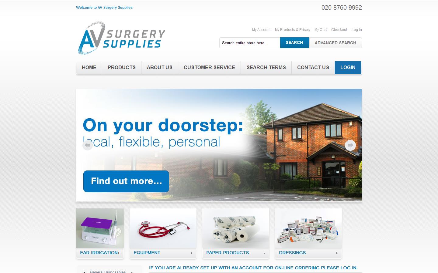 AV Surgery Supplies Website