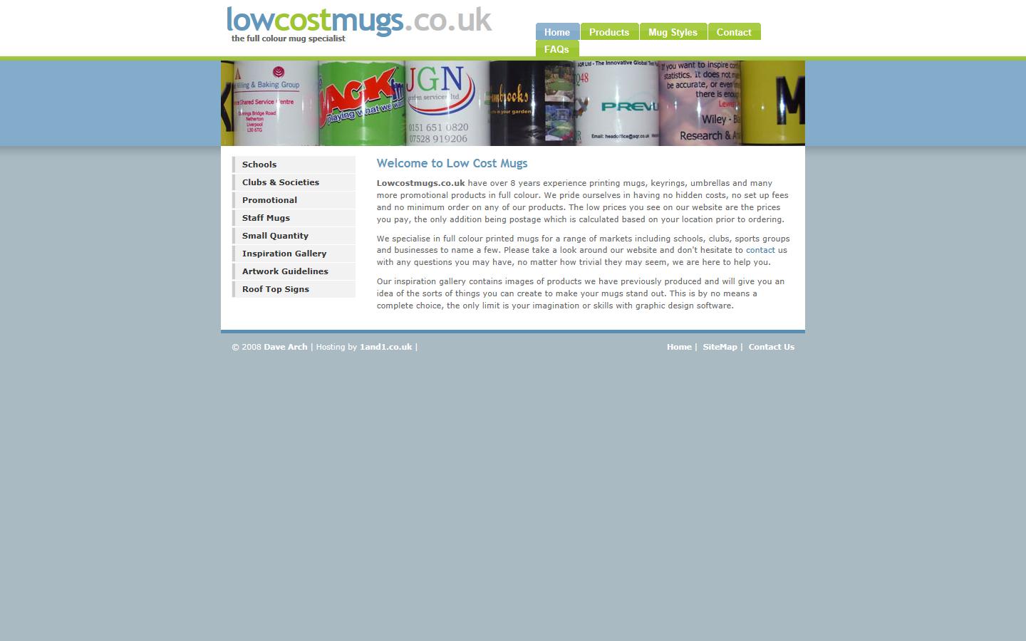 Promotional Mugs Website