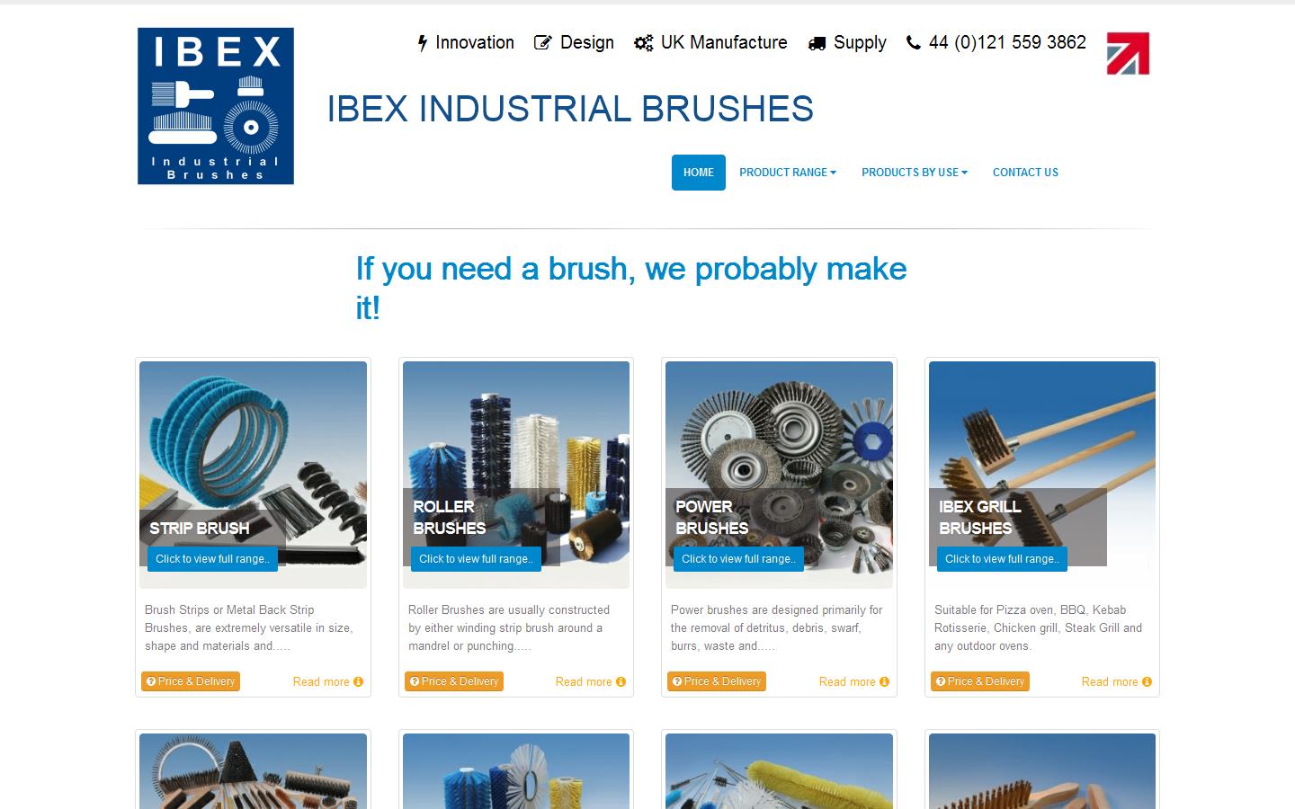 Ibex Industrial Brushes Website