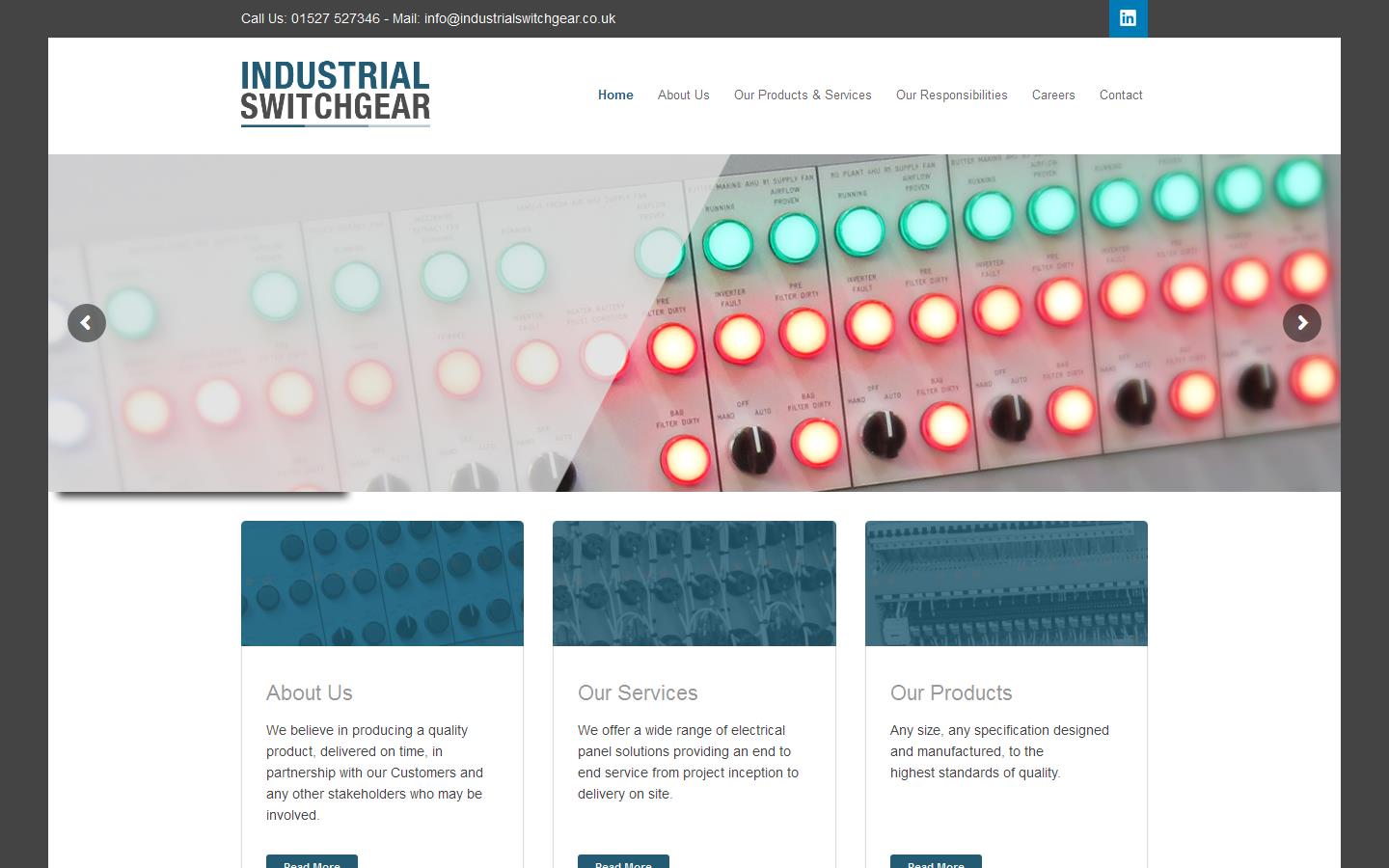 Industrial Switchgear Ltd Website